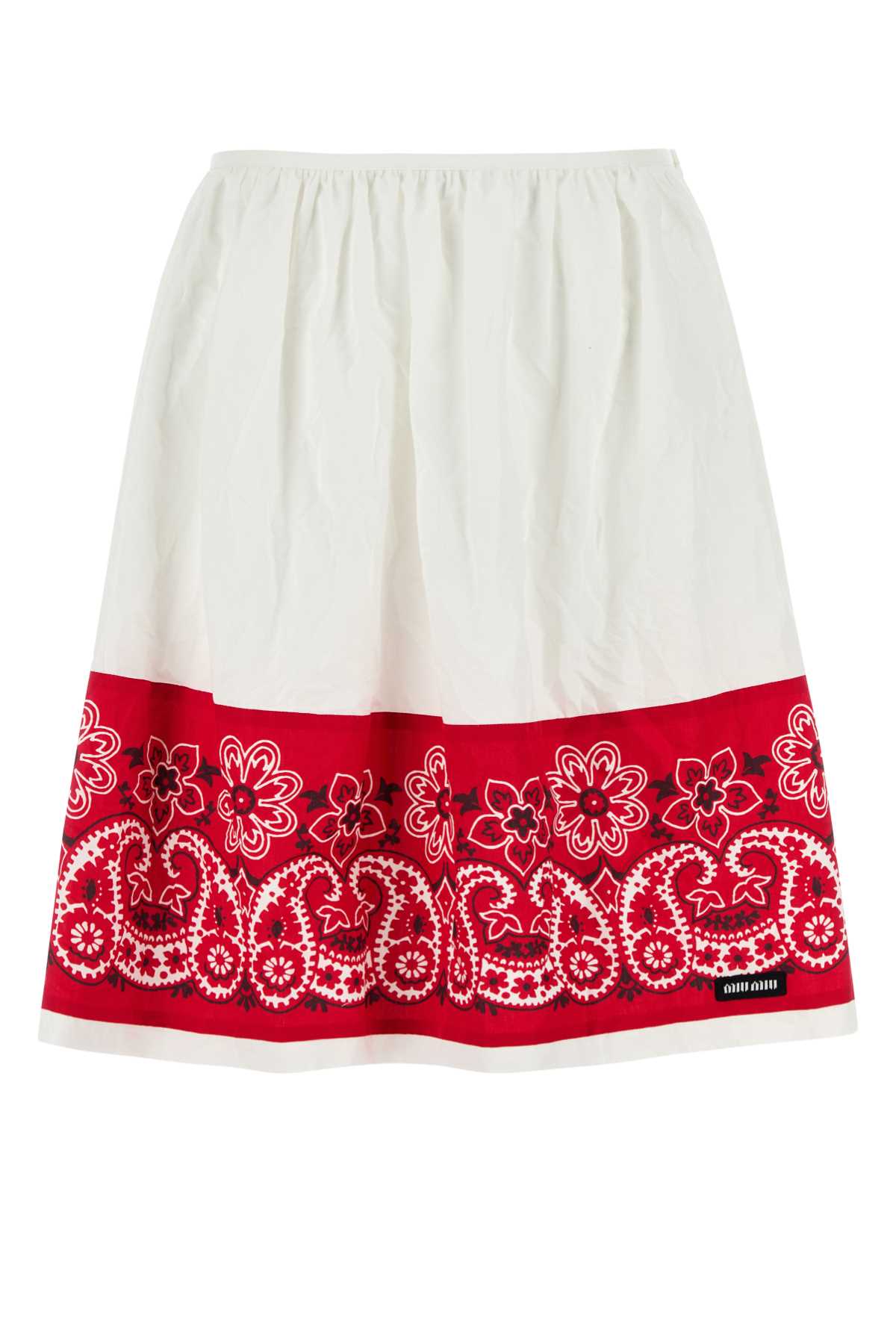 MIU MIU Mini Poplin Skirt