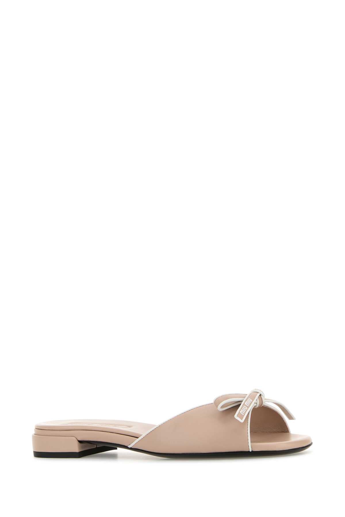 MIU MIU Elegant Nappa Leather Slippers