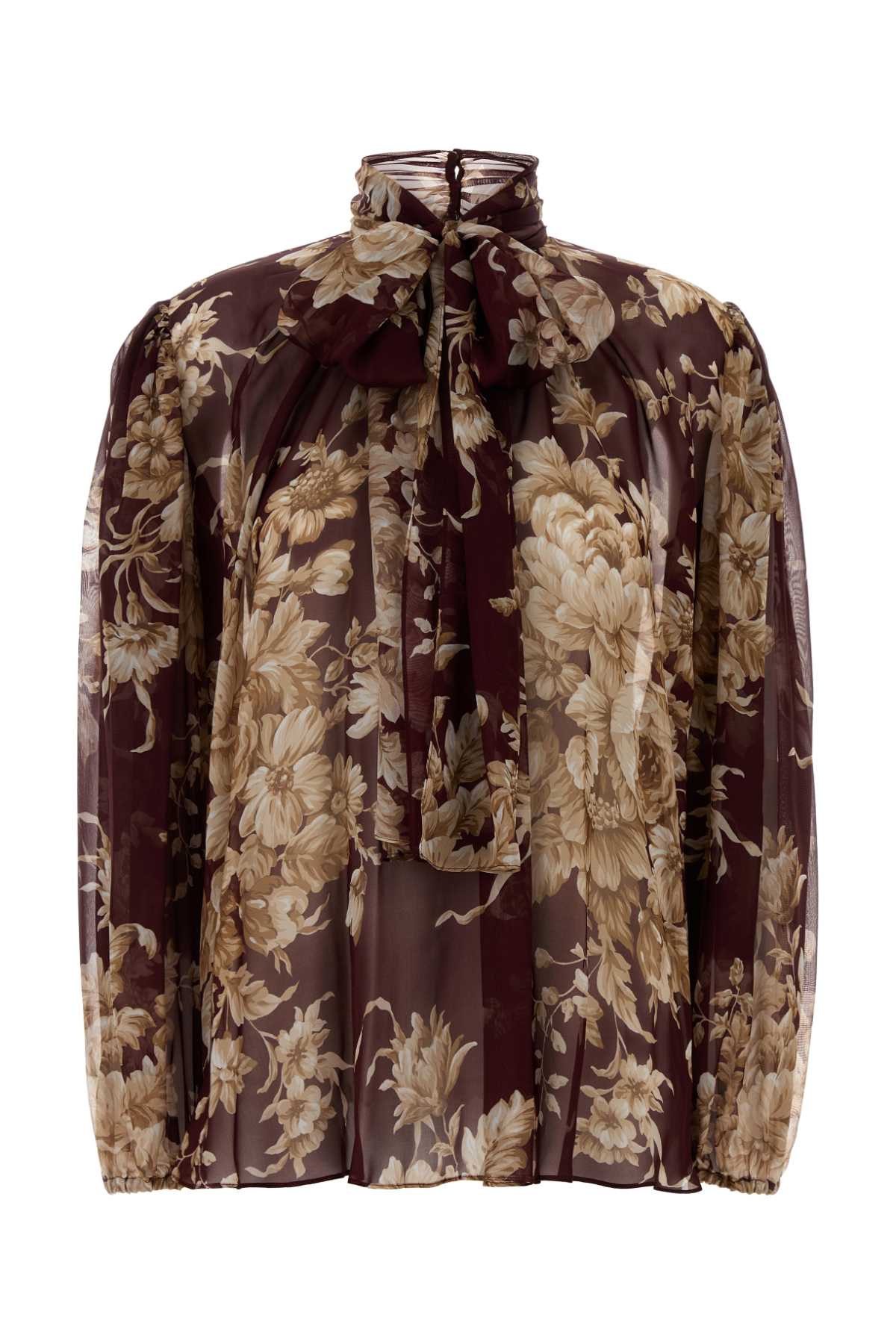 DOLCE & GABBANA Floral Printed Silk Blouse