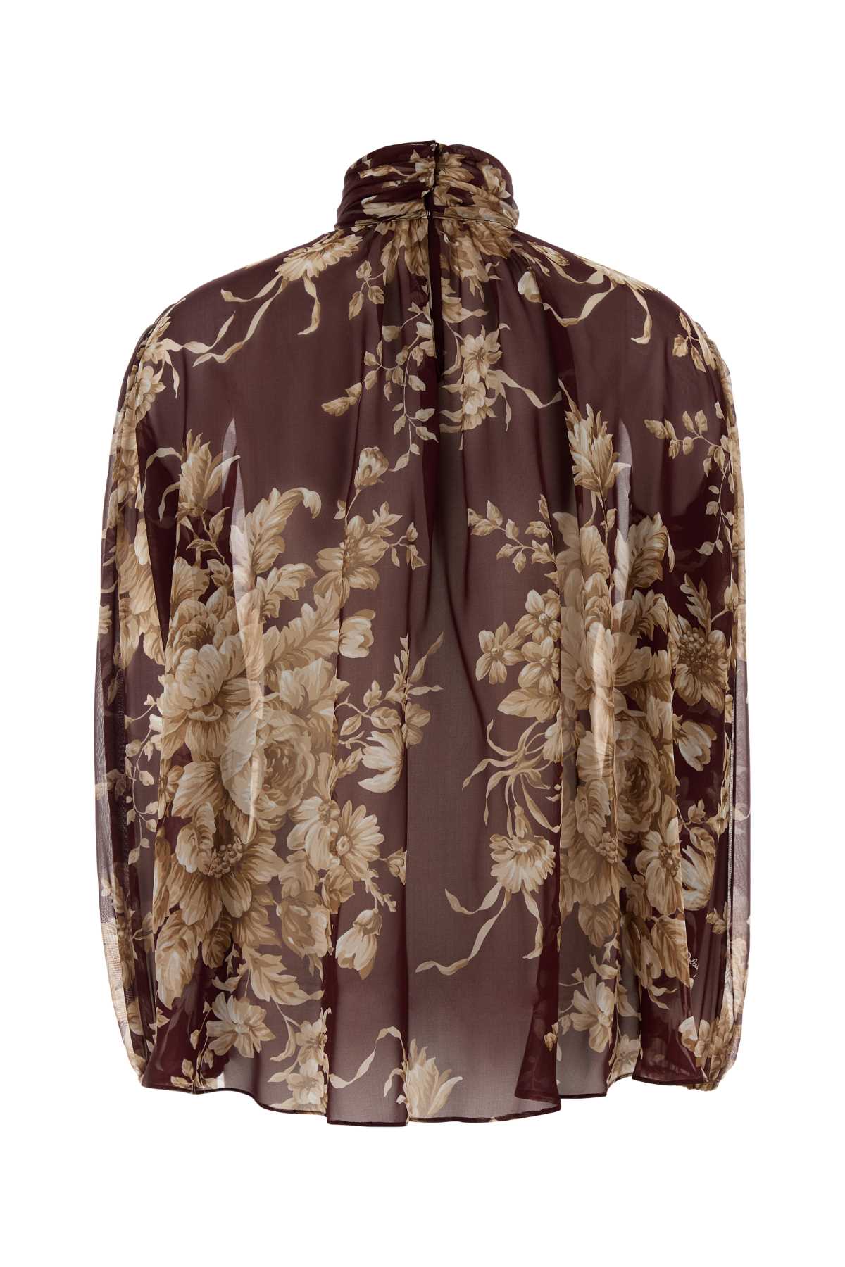 DOLCE & GABBANA Floral Printed Silk Blouse