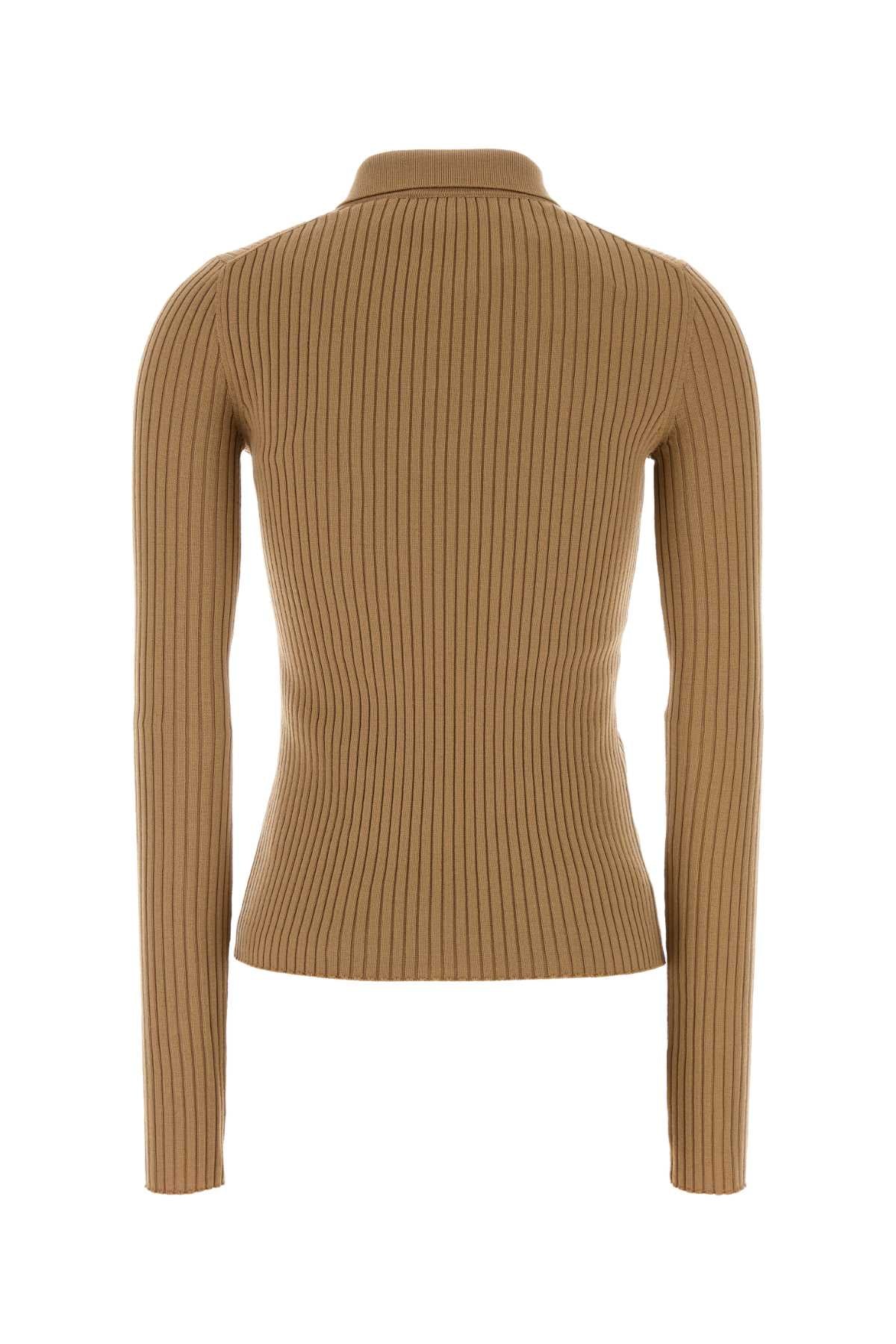 DOLCE & GABBANA Stretch Wool Blend Polo Shirt for Women