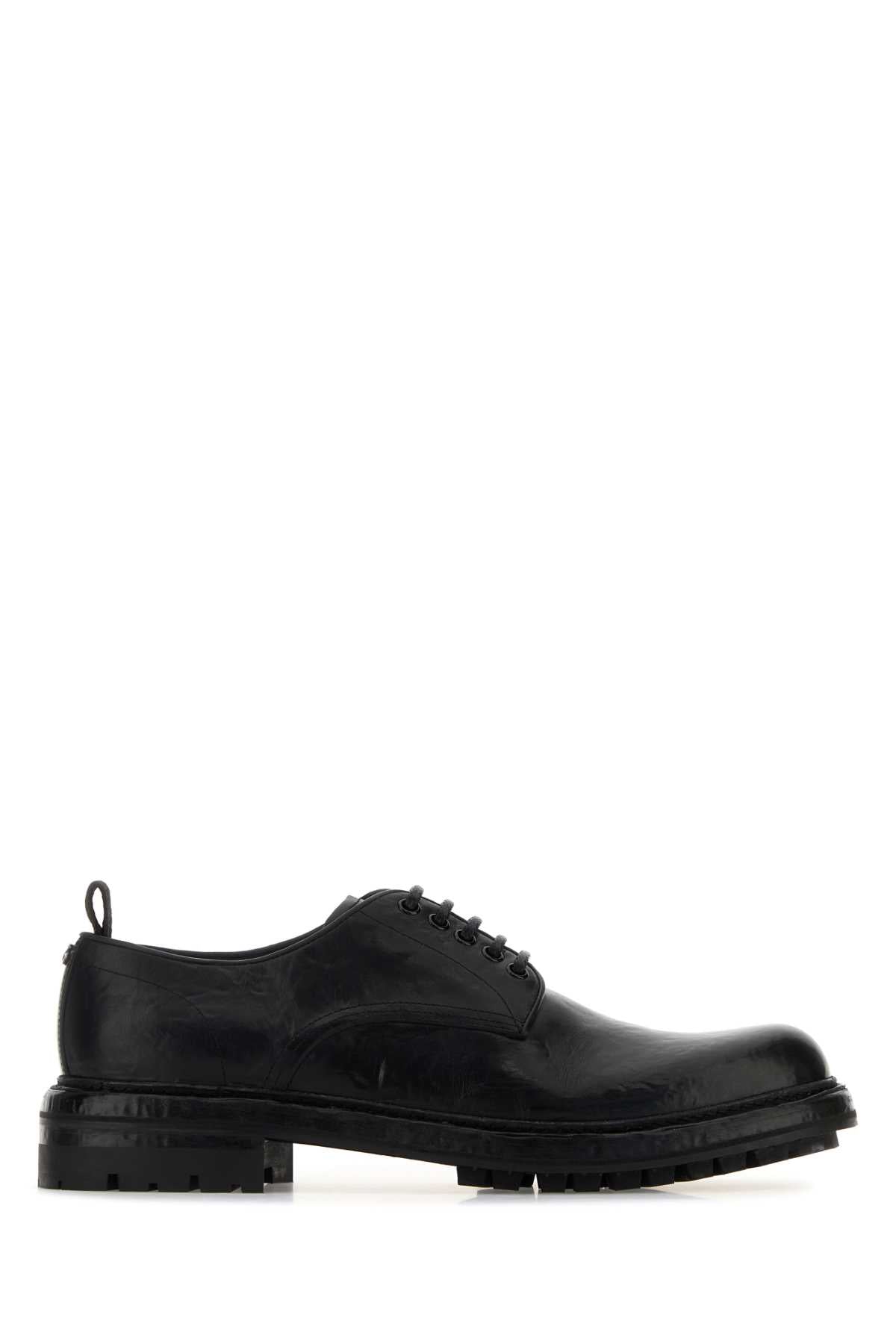DOLCE & GABBANA Classic Leather Lace-Up Shoes for Men