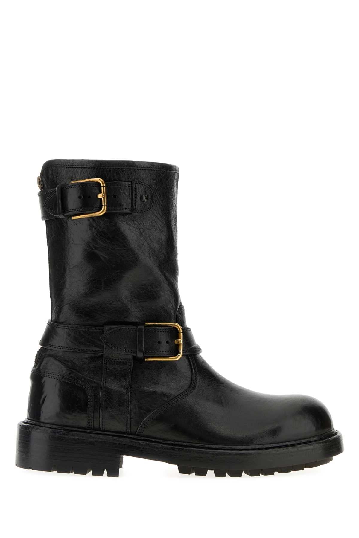 DOLCE & GABBANA Leather Bernini Boots for Men