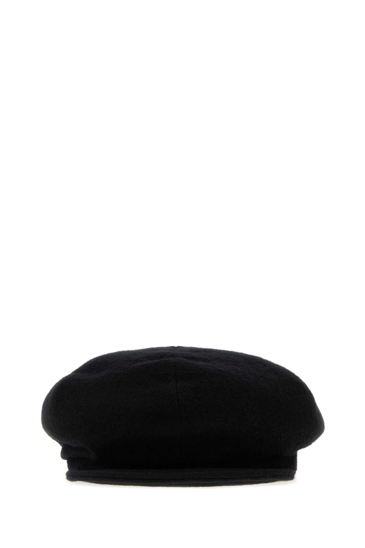 YOHJI YAMAMOTO Wool Baker Boy Hat for Men - Fashion Accessory