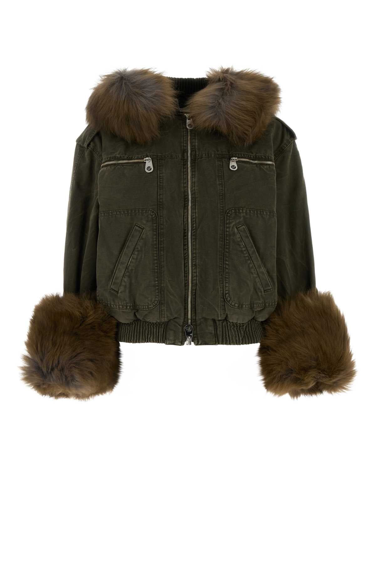 BLUMARINE Women's Cotton Bomber Jacket