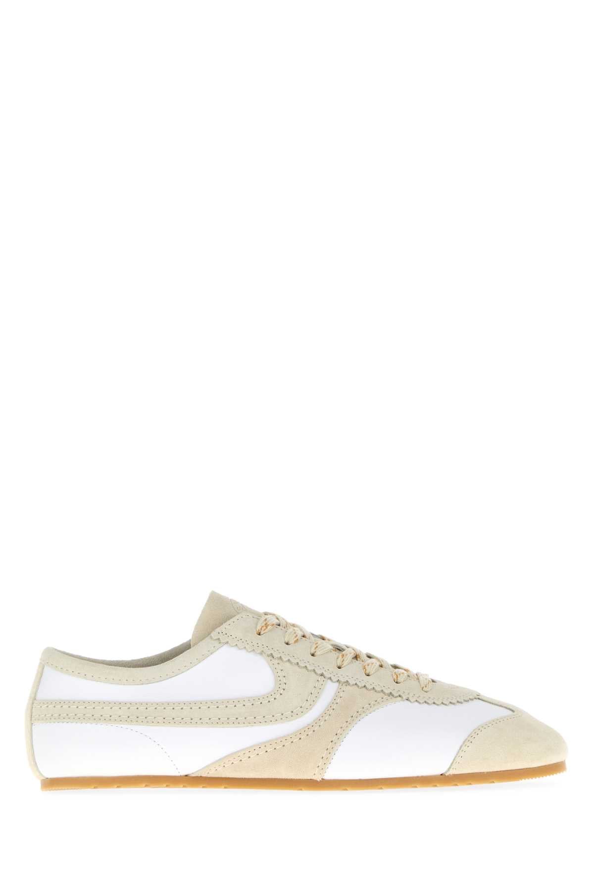 DRIES VAN NOTEN Two-tone Leather and Suede Sneakers for Men
