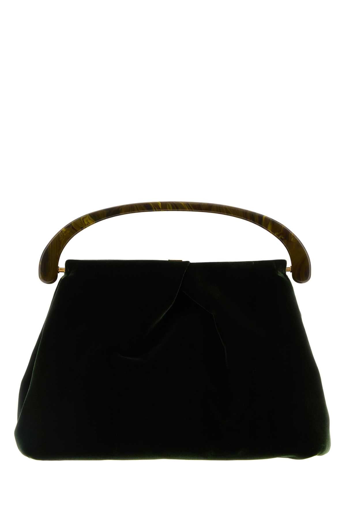 DRIES VAN NOTEN Elegant Velvet Handbag - 30cm x 23cm x 13cm