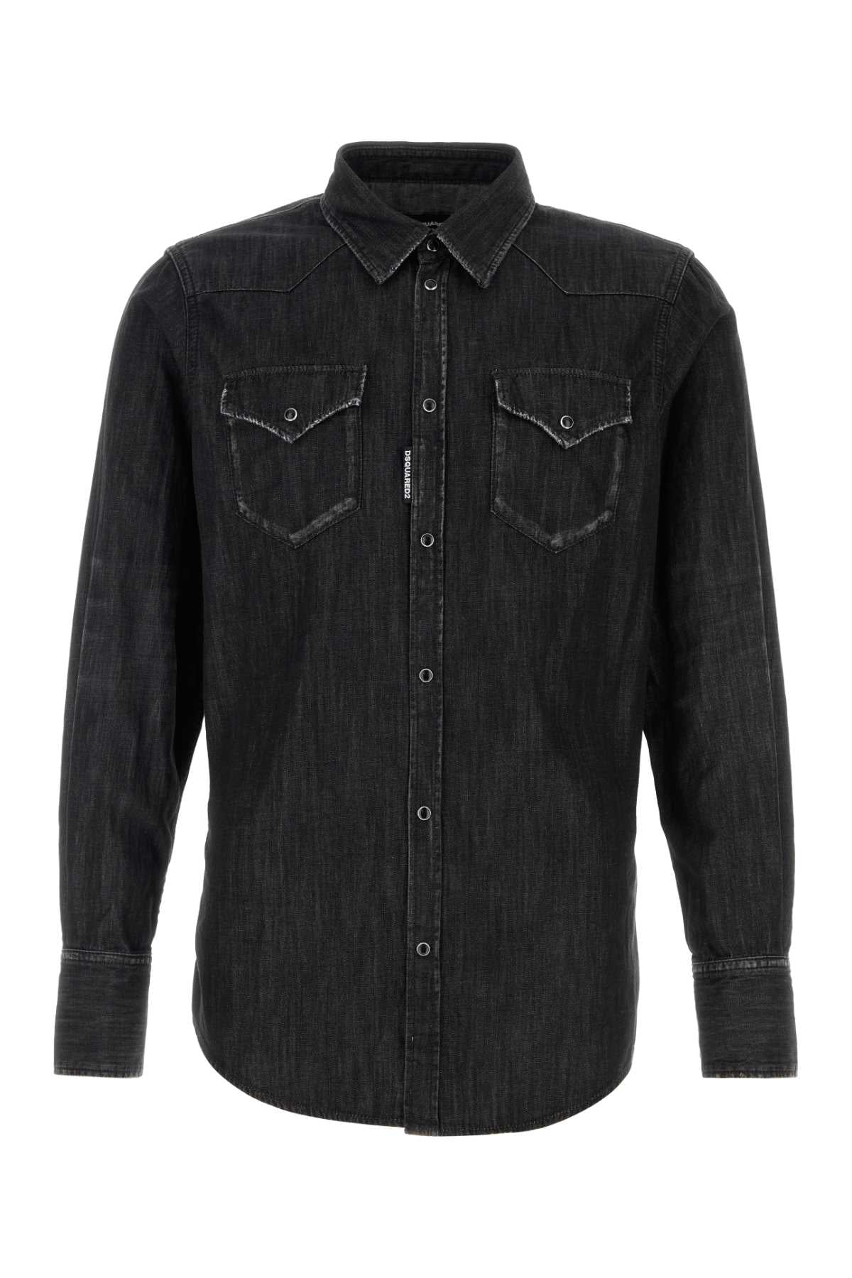 DSQUARED Classic Western Denim Shirt for Men - Size Available