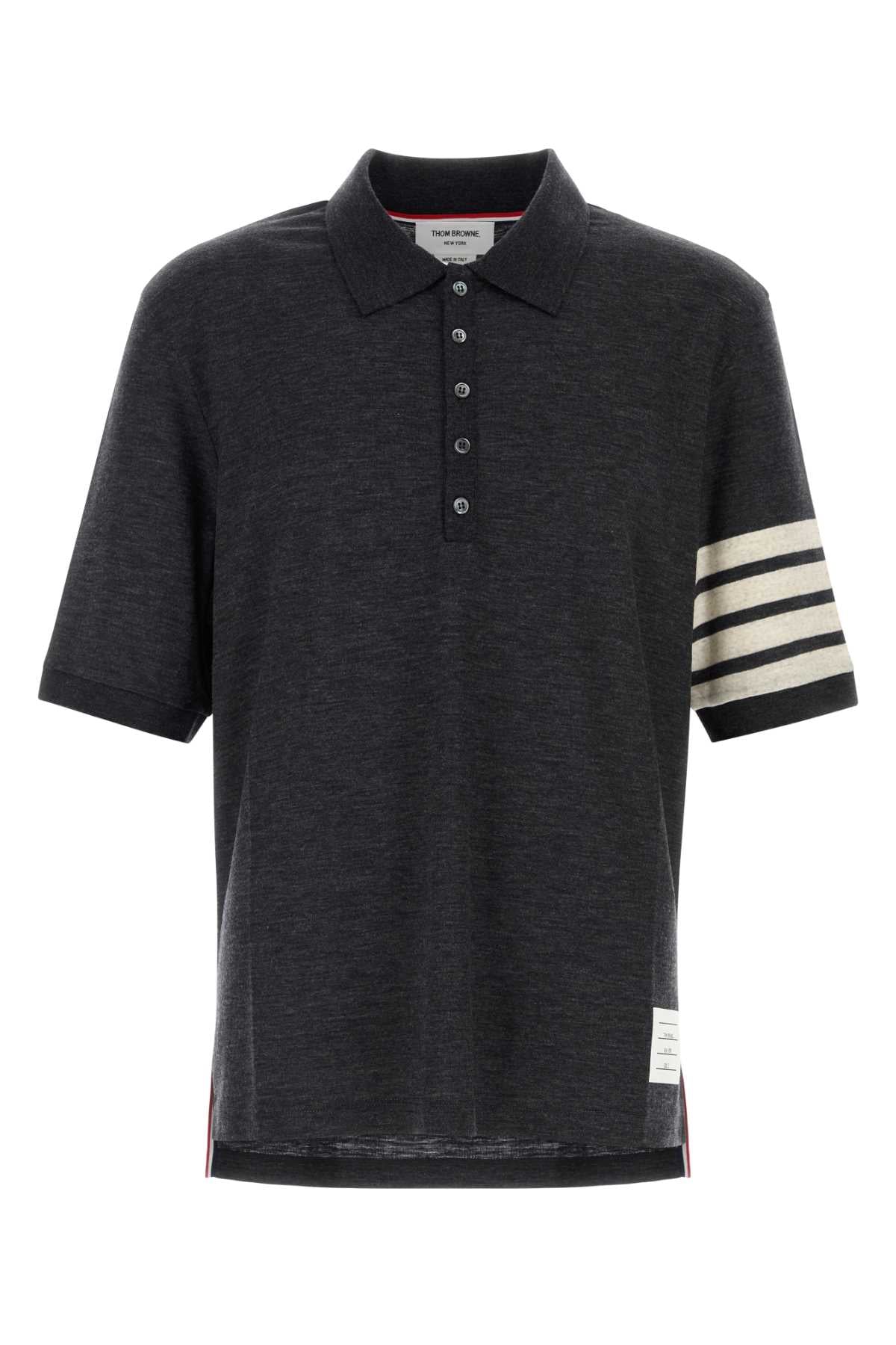 THOM BROWNE Classic Wool Polo Shirt for Men