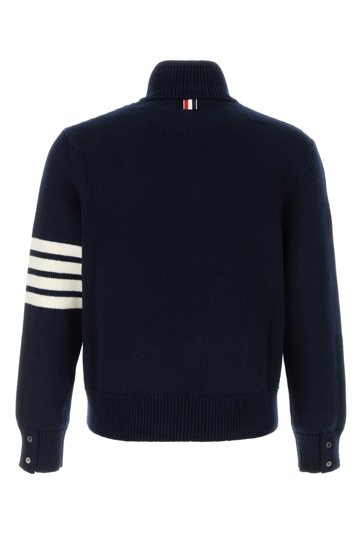 THOM BROWNE Classic Virgin Wool Sweater for Men