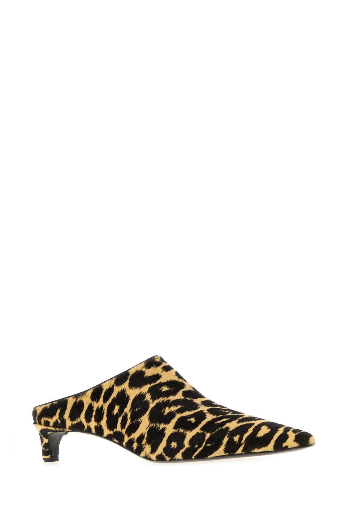 JIL SANDER Animal Print Leather Flat with 3 cm Heel