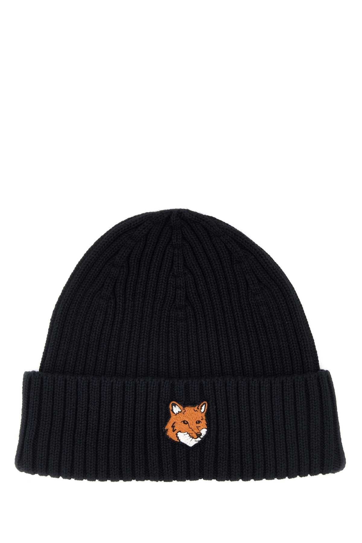 MAISON KITSUNE Cotton Beanie Hat for Men - FW25 Collection
