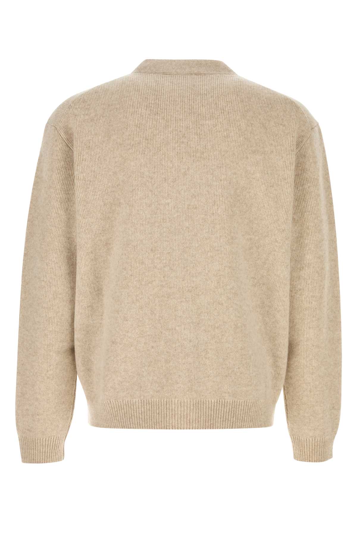 MAISON KITSUNE Men's Sand Wool Cardigan