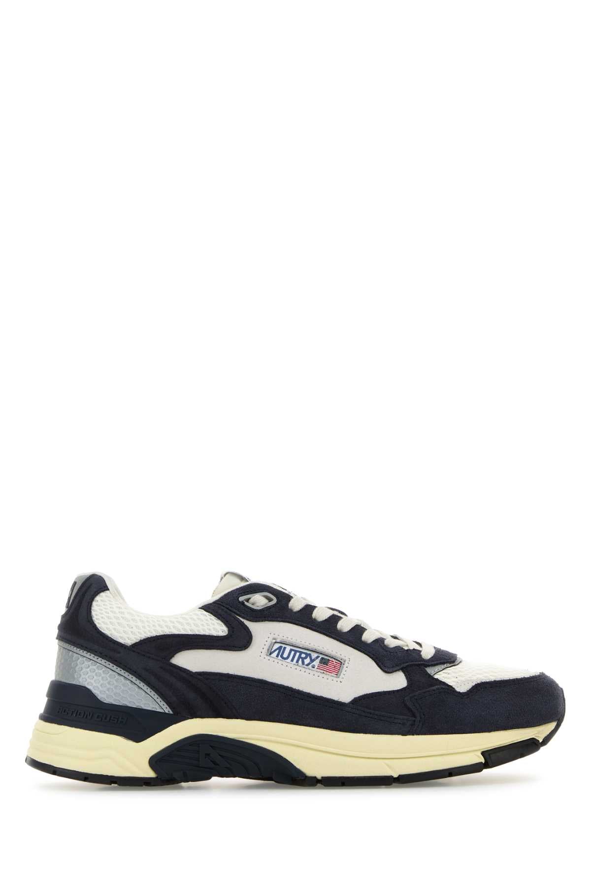 AUTRY Two-tone Leather and Mesh Hyperway Sneaker for Men
