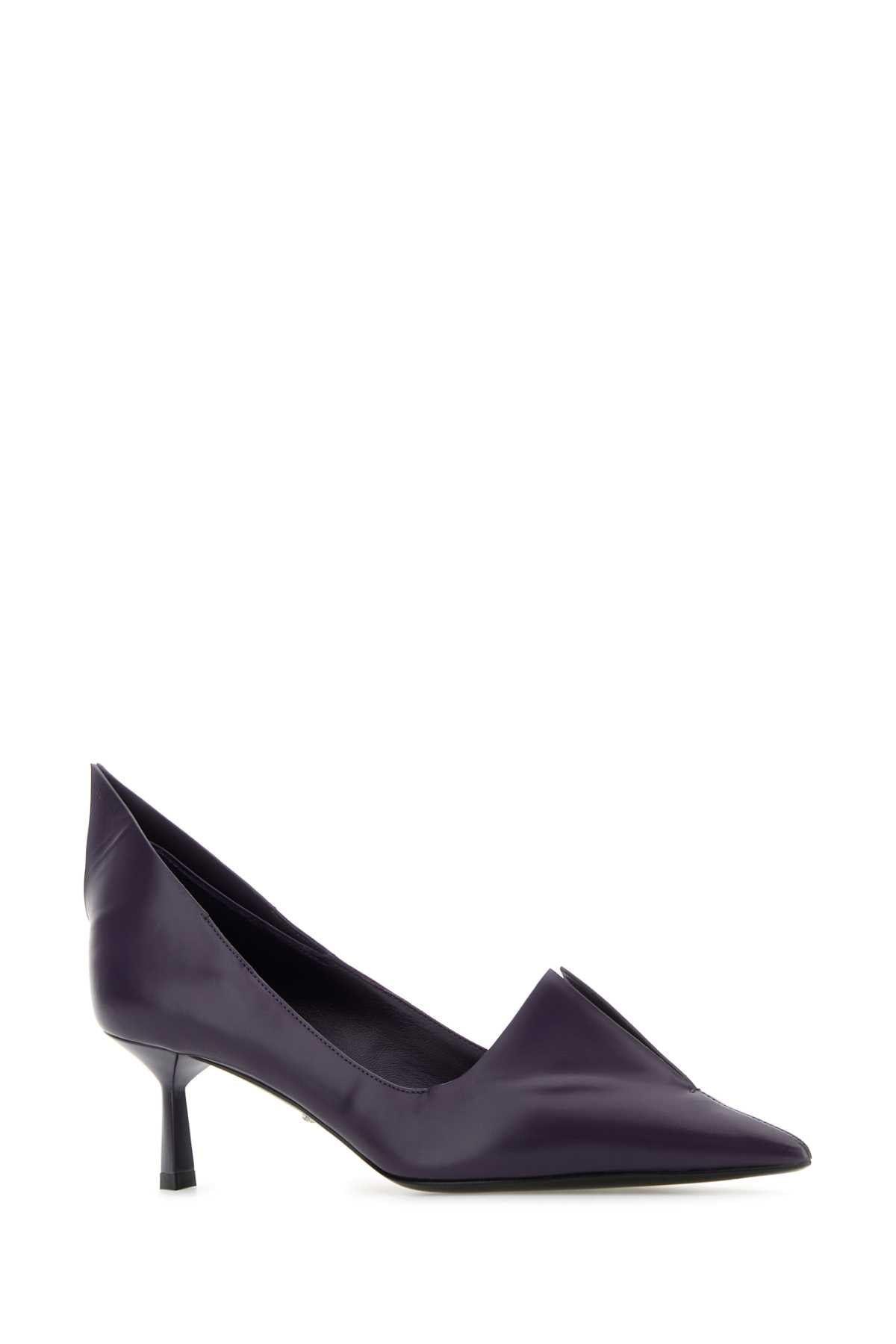 PRADA Elegant Leather Pumps with 5 cm Heel Height