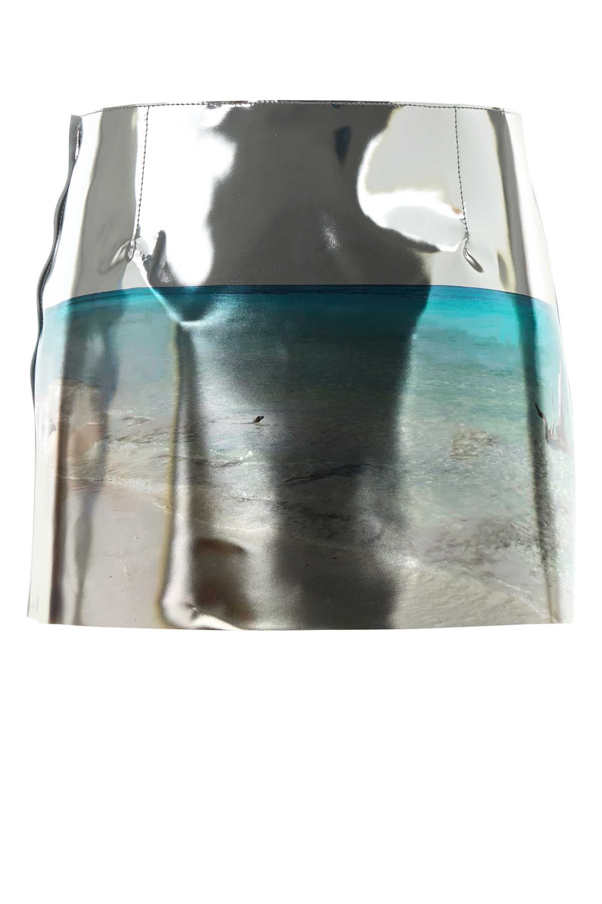 PRADA Stylish Printed Leather Mini Skirt