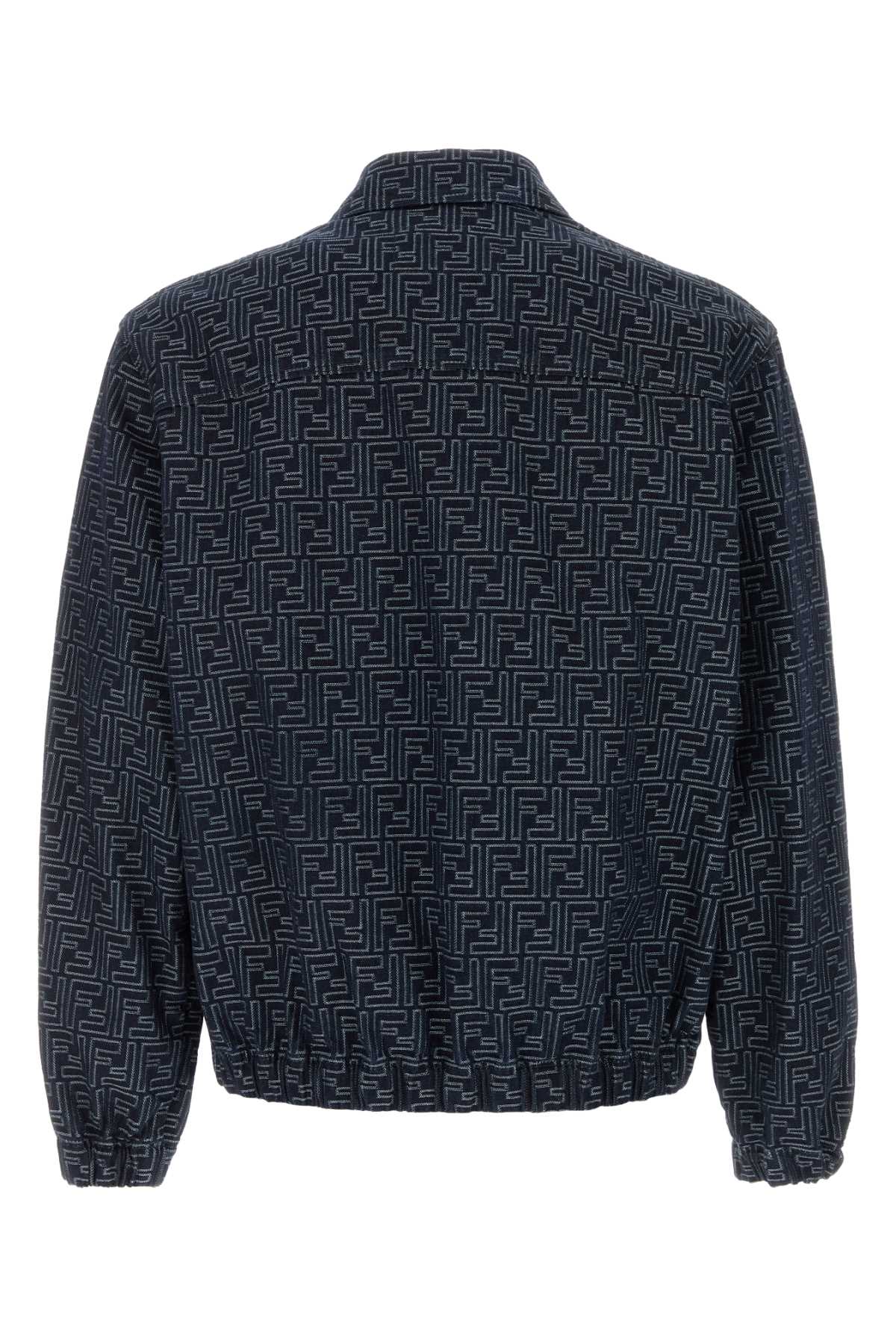 FENDI Embroidered Denim Bomber Jacket for Men