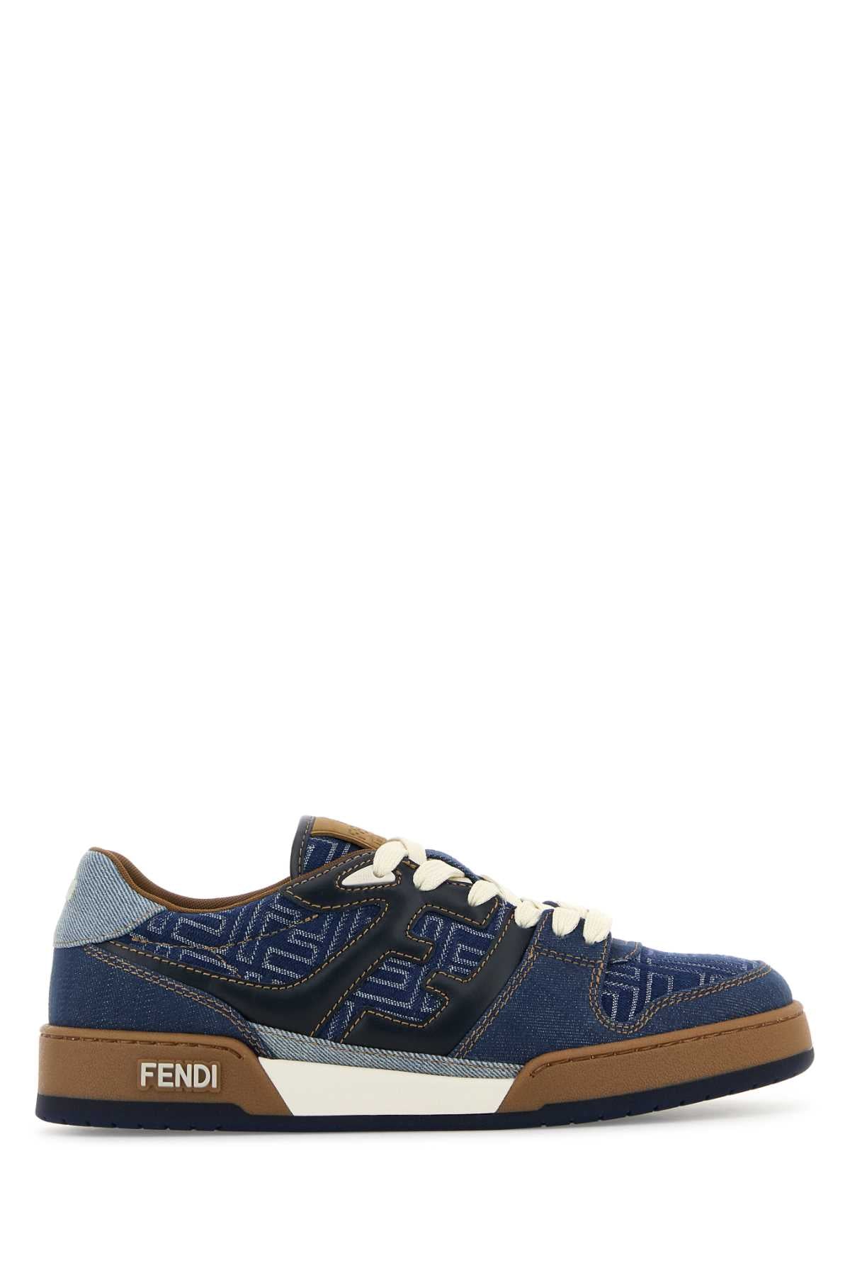 FENDI Denim Match Sneakers for Men