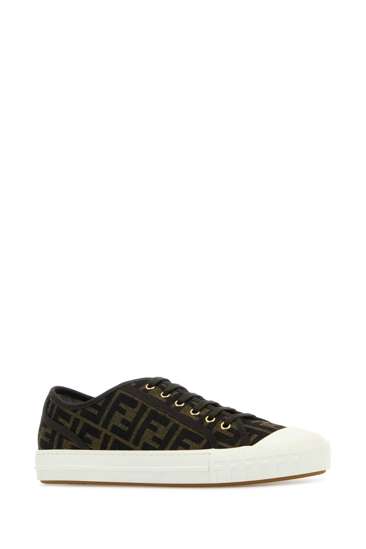 FENDI Embroidered Canvas Domino Sneaker