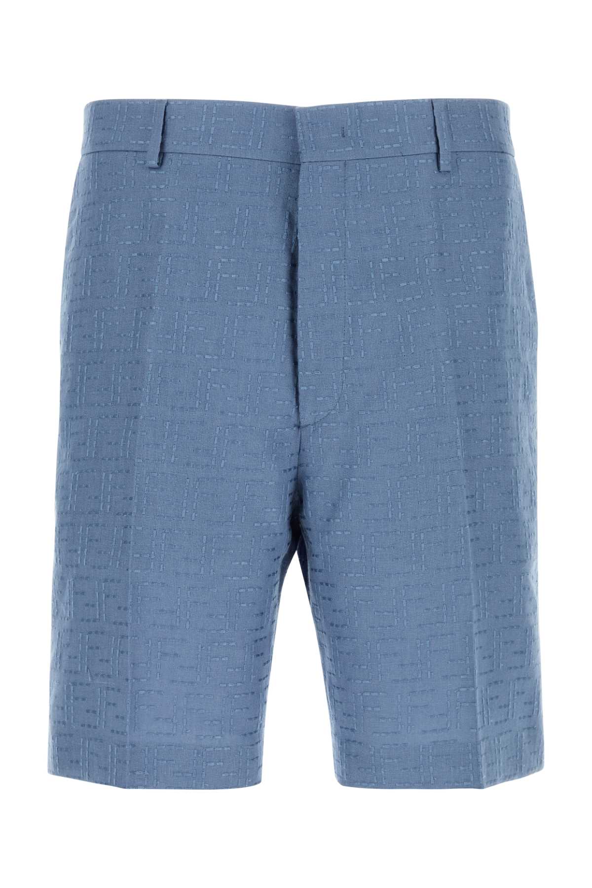 FENDI Linen Blend Bermuda Shorts for Men - Mini Style