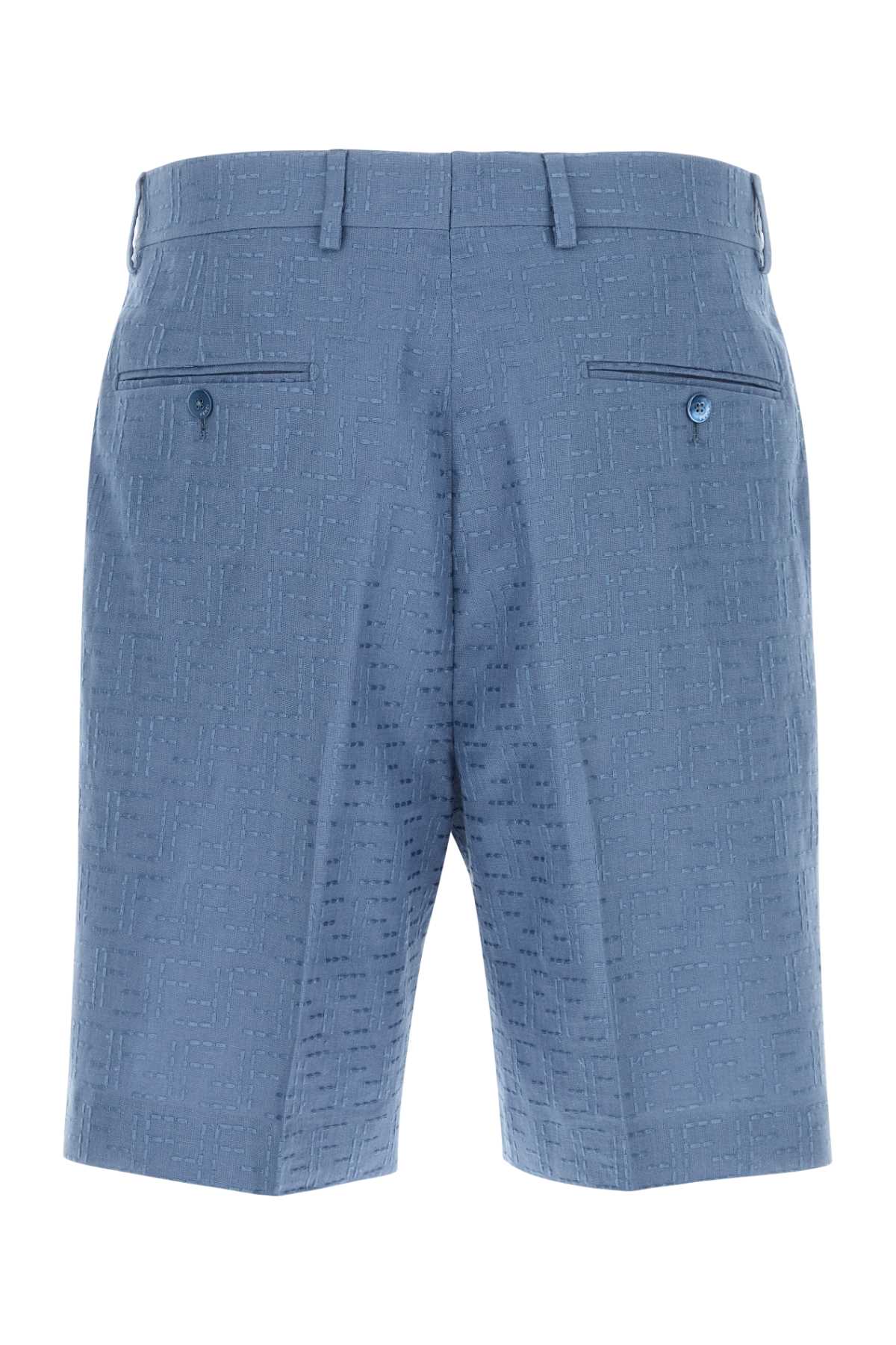 FENDI Linen Blend Bermuda Shorts for Men - Mini Style