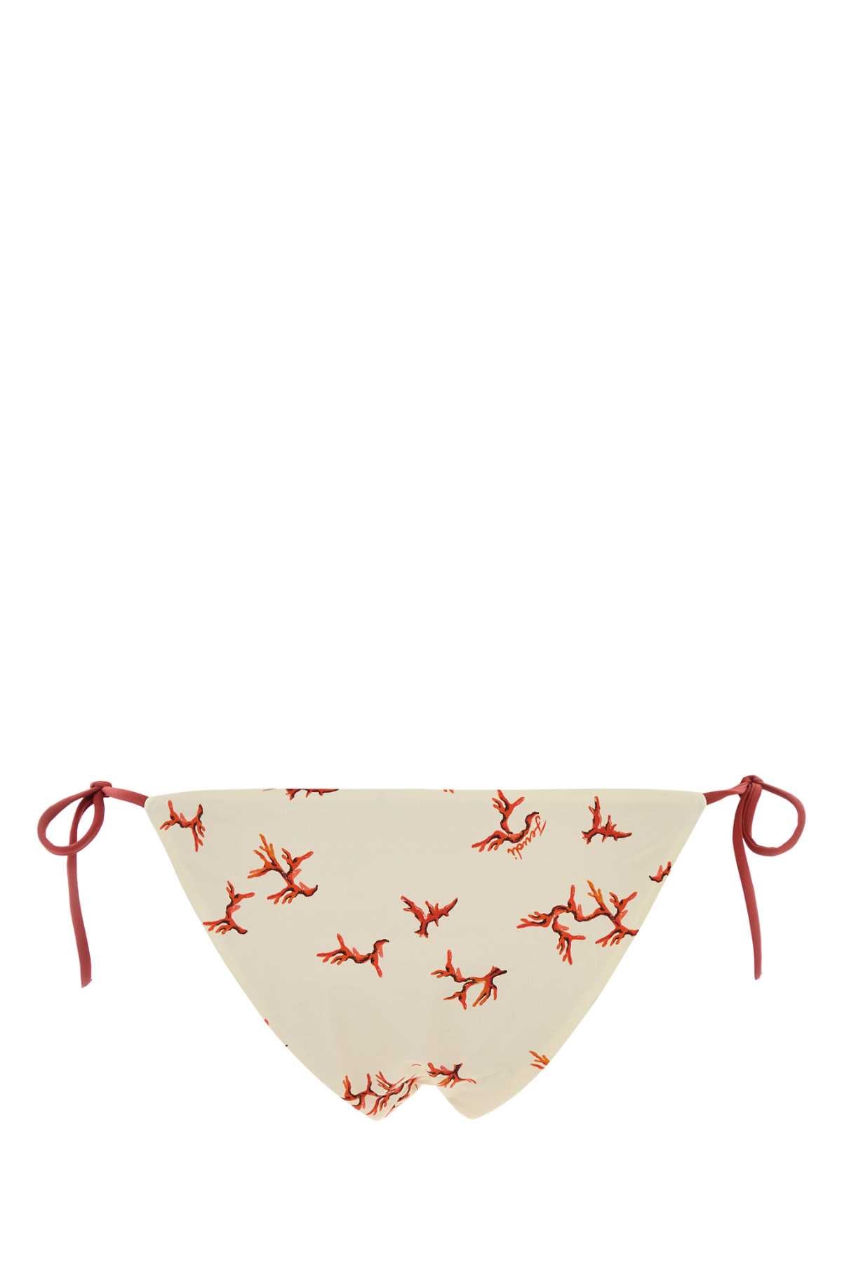 FENDI Printed Stretch Nylon Bikini Bottom - Mini Fit