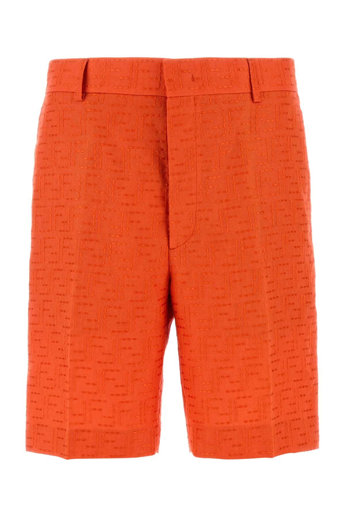FENDI Linen Blend Bermuda Shorts for Men