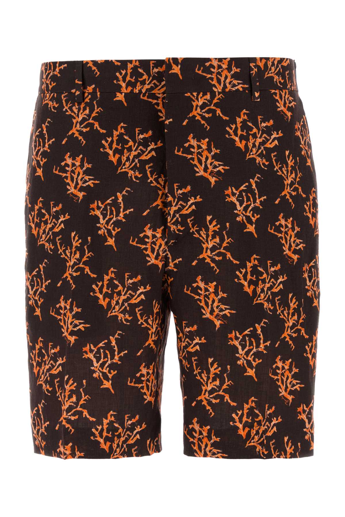 FENDI Printed Linen Bermuda Shorts for Men