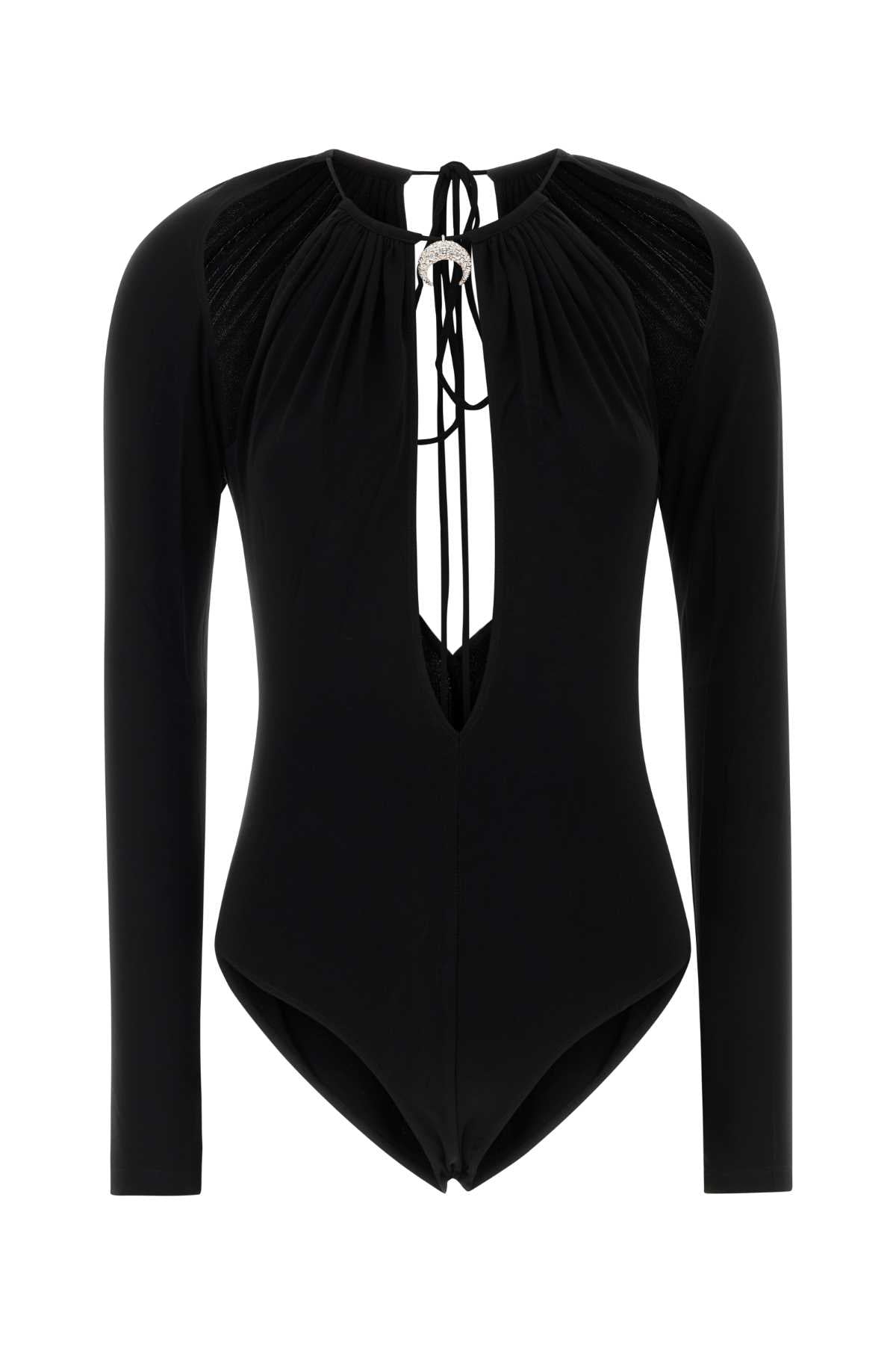 MARINE SERRE Stretch Viscose Mini Bodysuit for Women