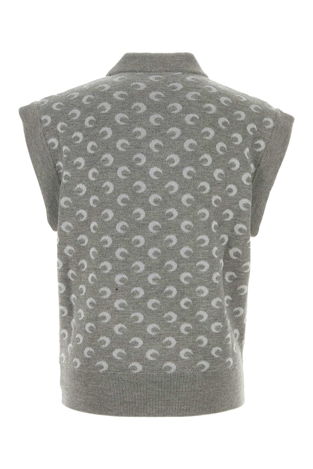 MARINE SERRE Embroidered Wool and Viscose Vest for Men - Fall/Winter Collection