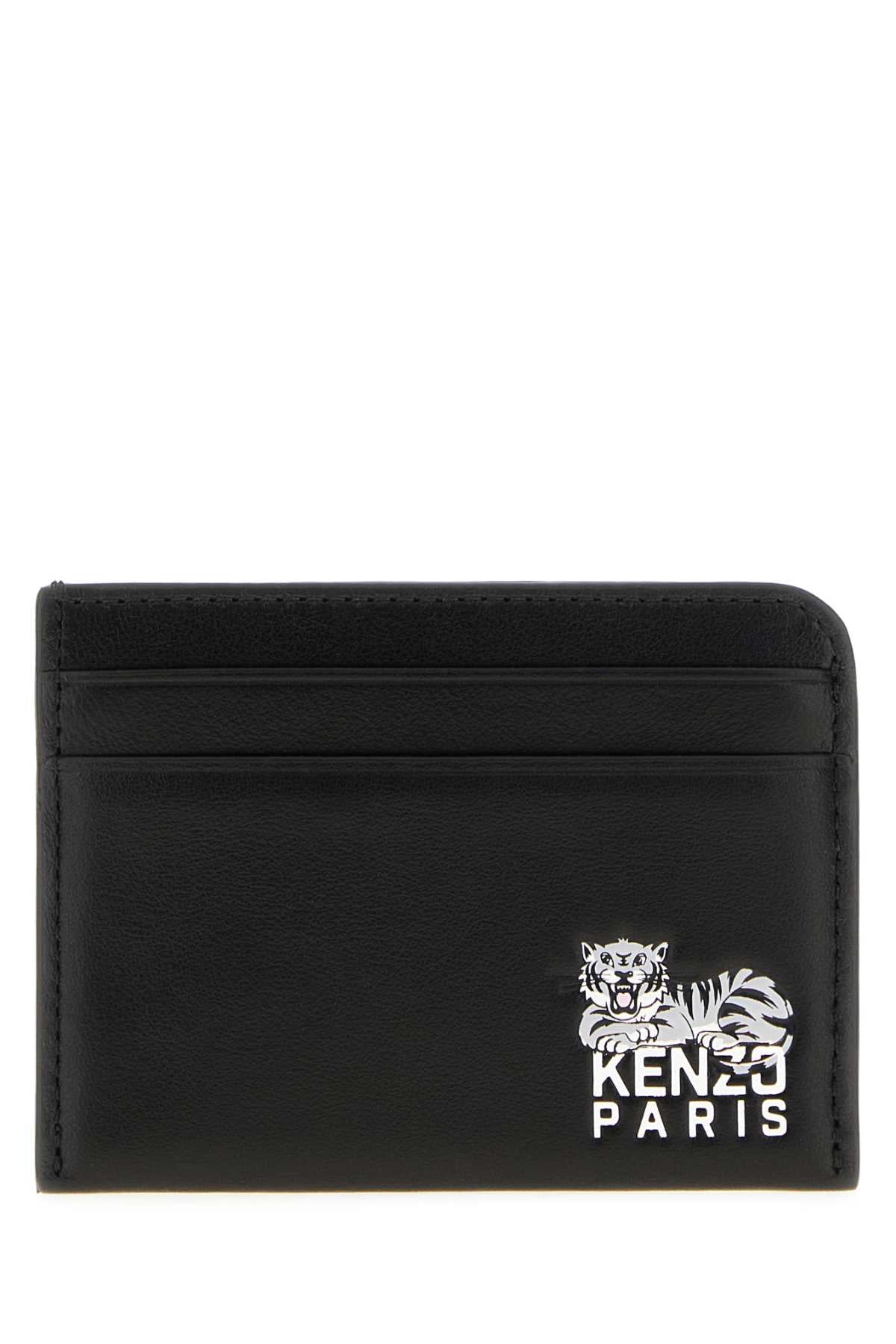 KENZO Leather Card Holder - 10 cm x 7.5 cm