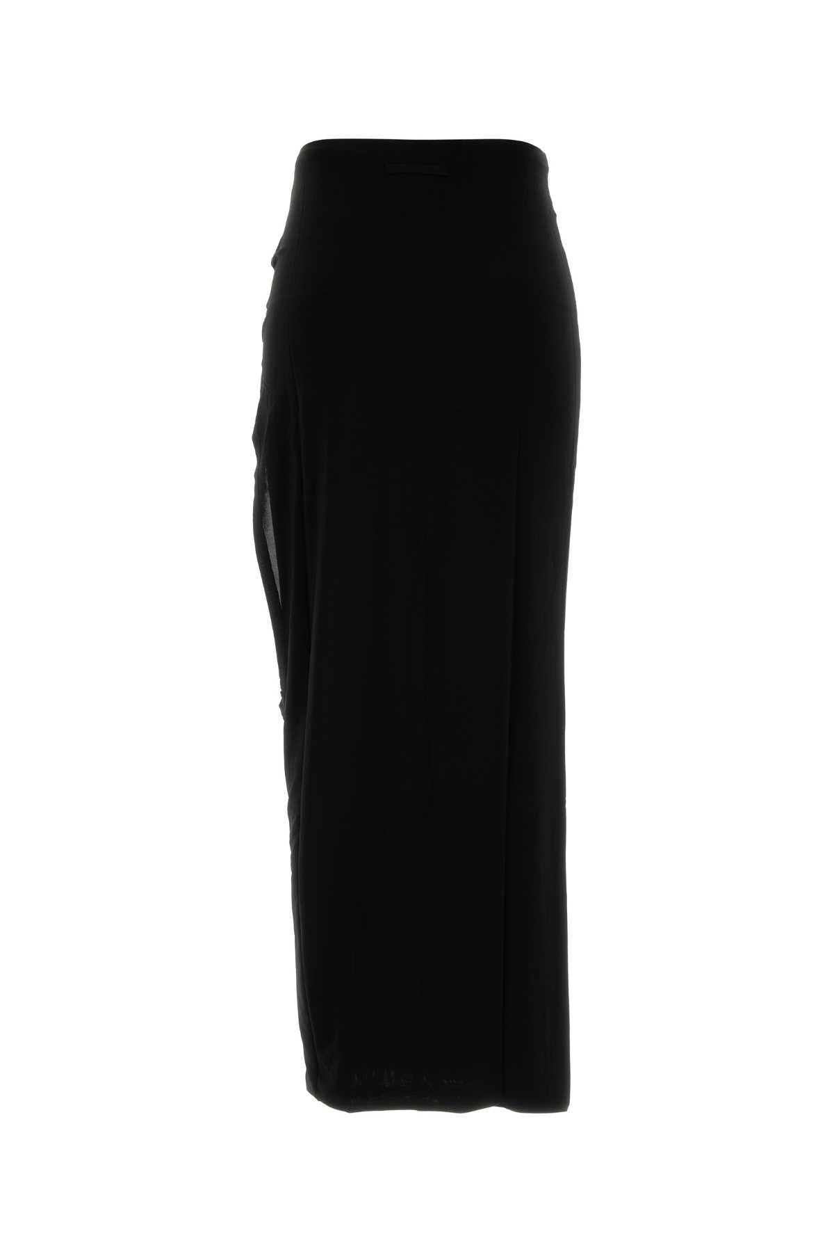 JEAN PAUL GAULTIER Black Stretch Rayon Mini Skirt