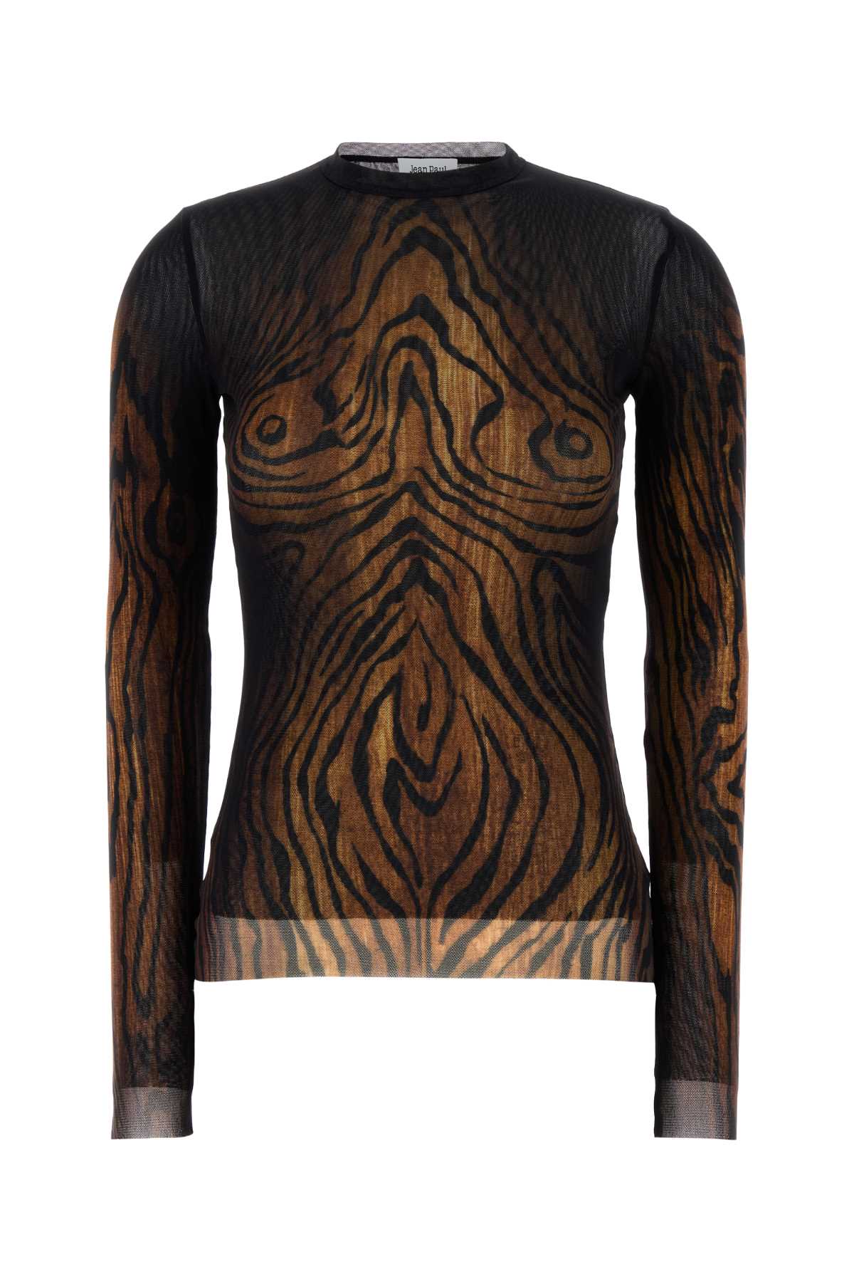 JEAN PAUL GAULTIER Printed Tulle The Wood Top - FW25