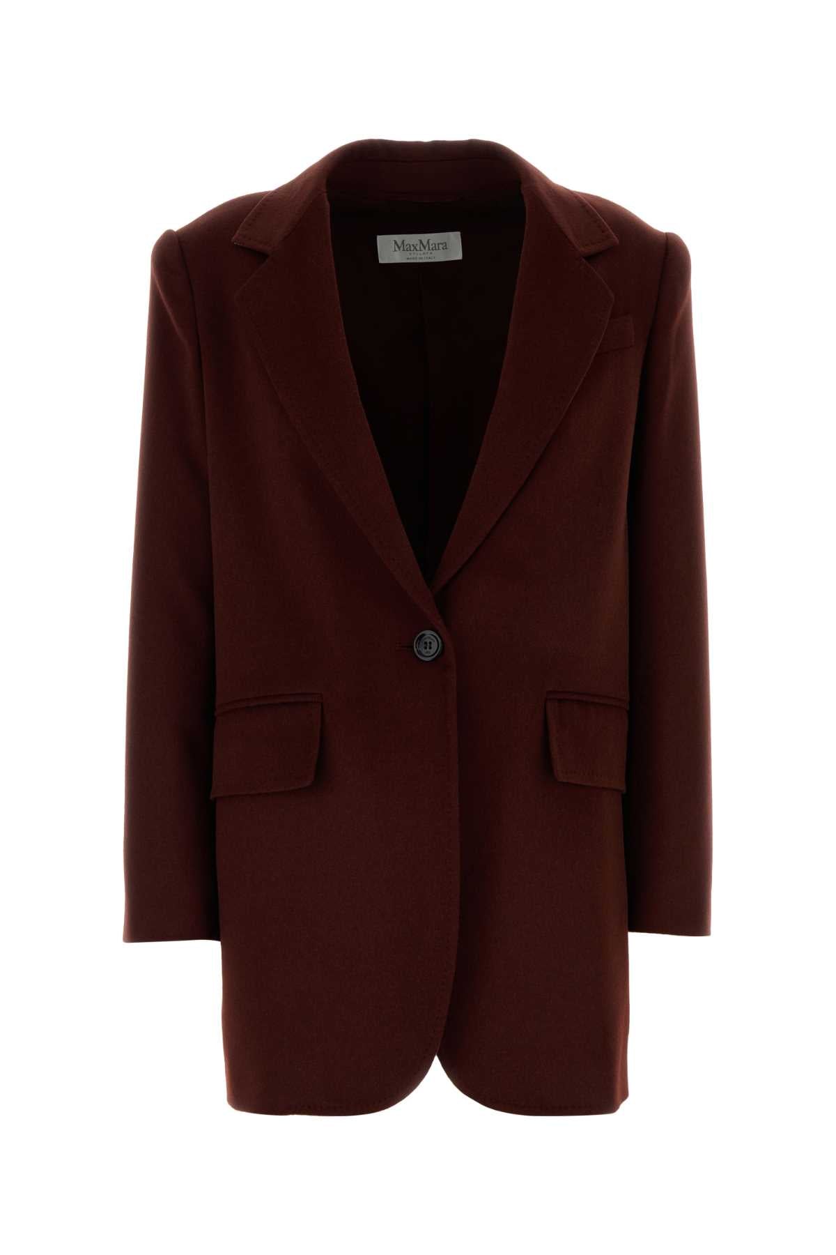 MAX MARA Elegant Camel Arriccia Blazer - Women's Style
