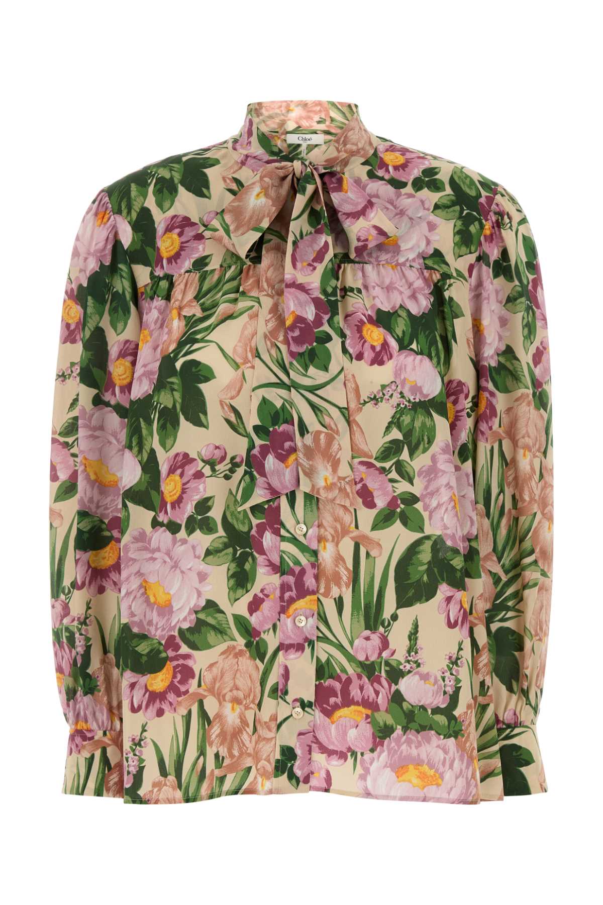 CHLOE Floral Printed Crepe Shirt