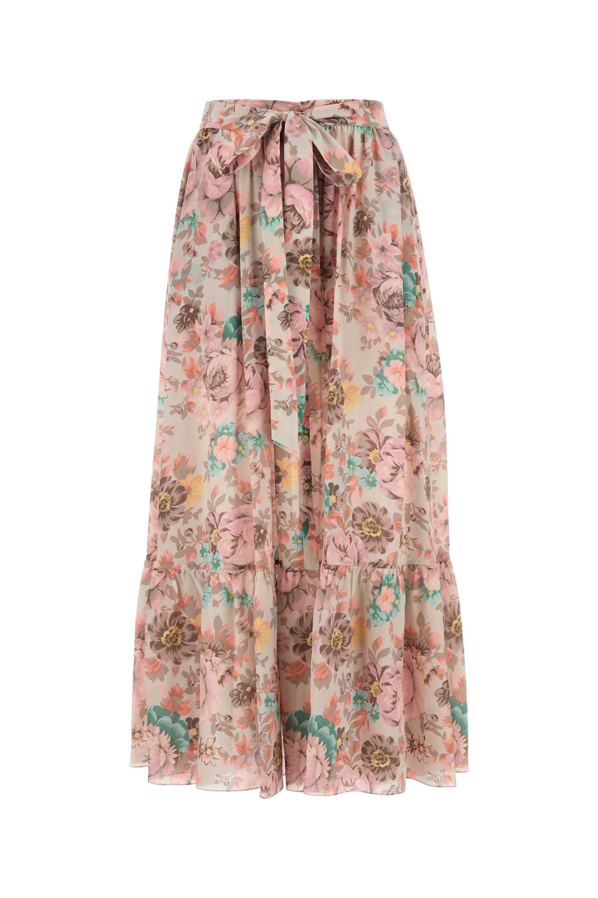 CHLOE Floral Printed Crepe Mini Skirt