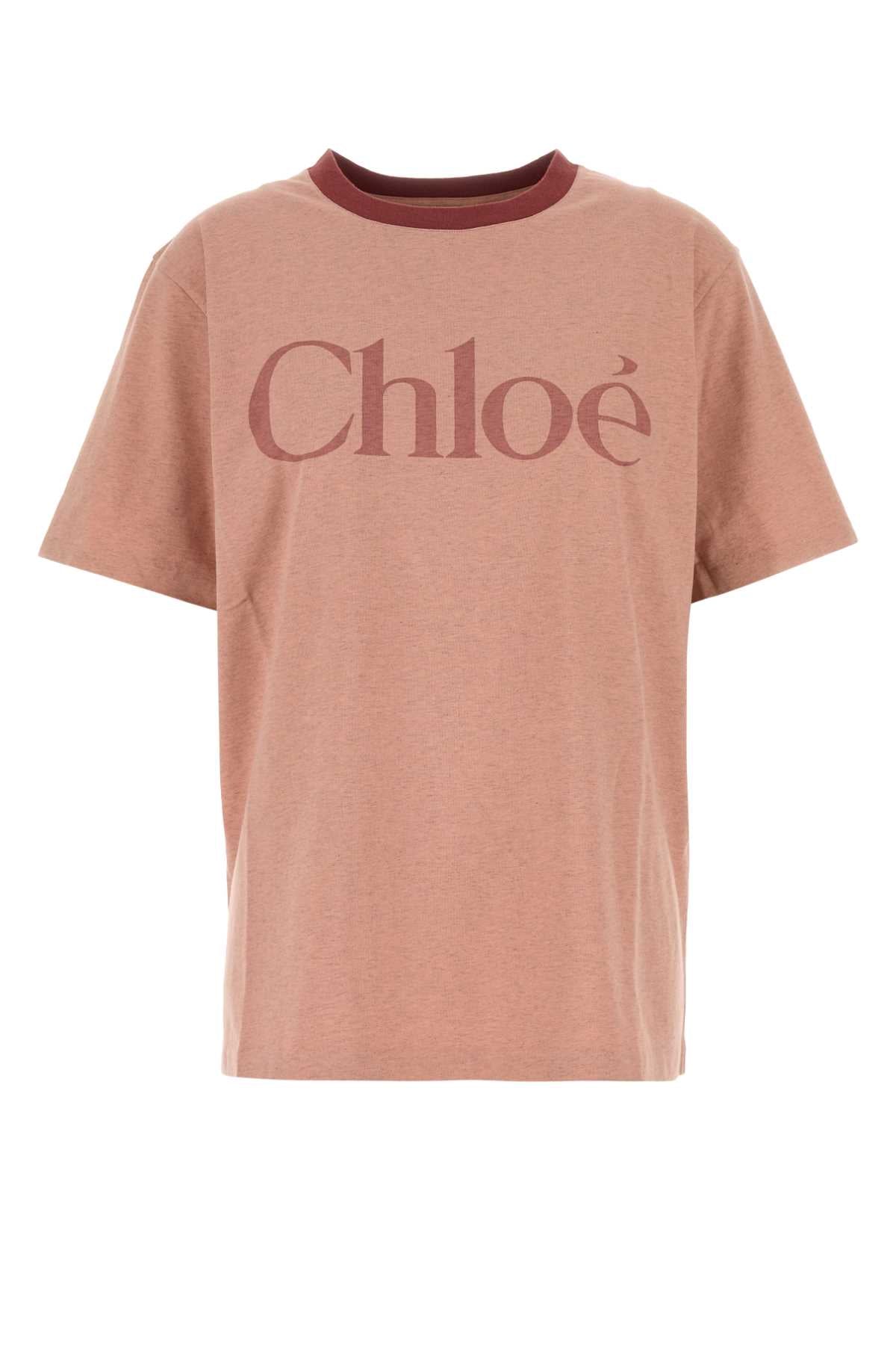 CHLOE Melange Cotton T-Shirt for Women