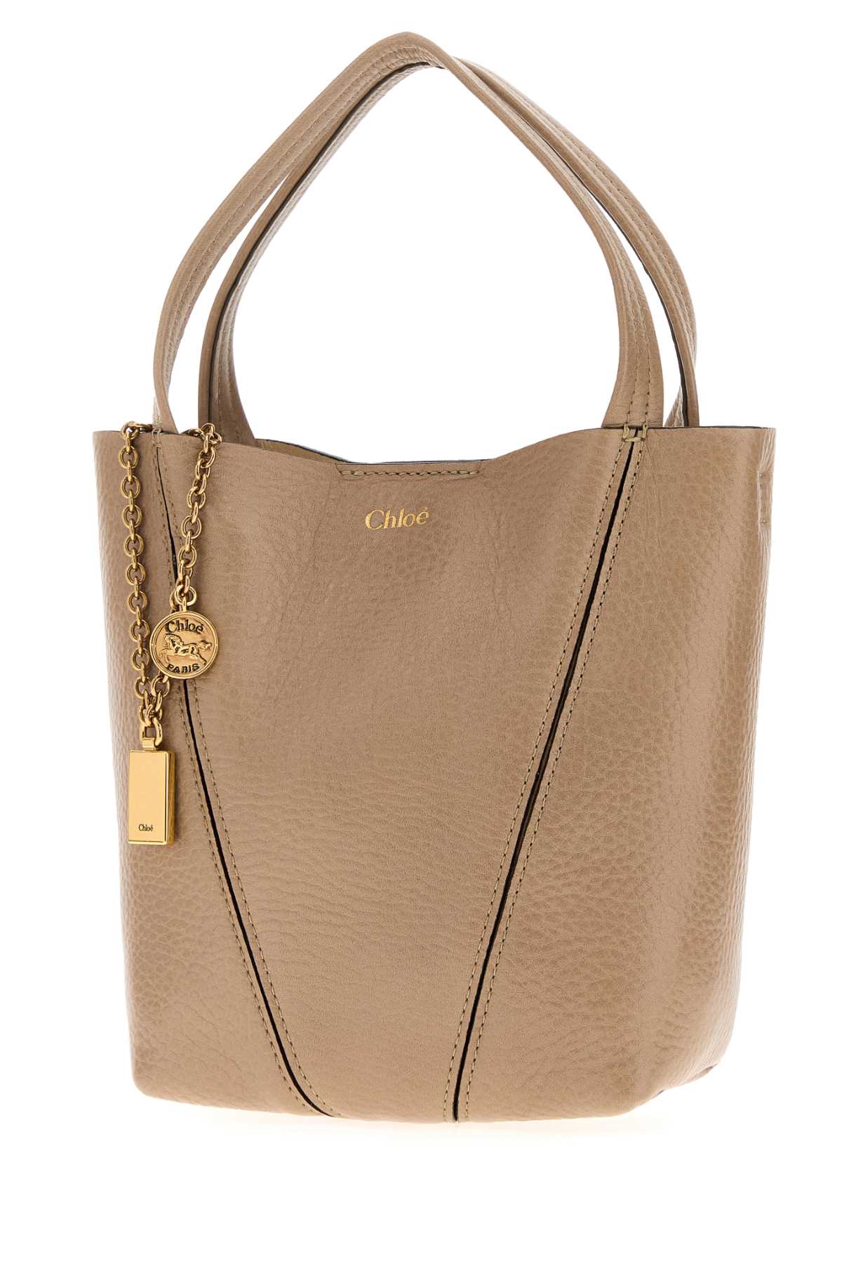 CHLOE Mini Spin Leather Shopping Handbag