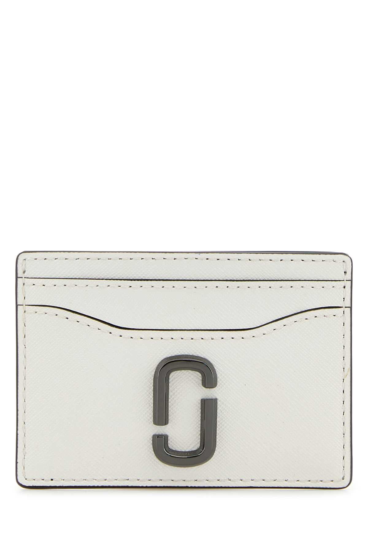MARC JACOBS Two-tone Leather Mini Card Holder - 10 cm x 7 cm