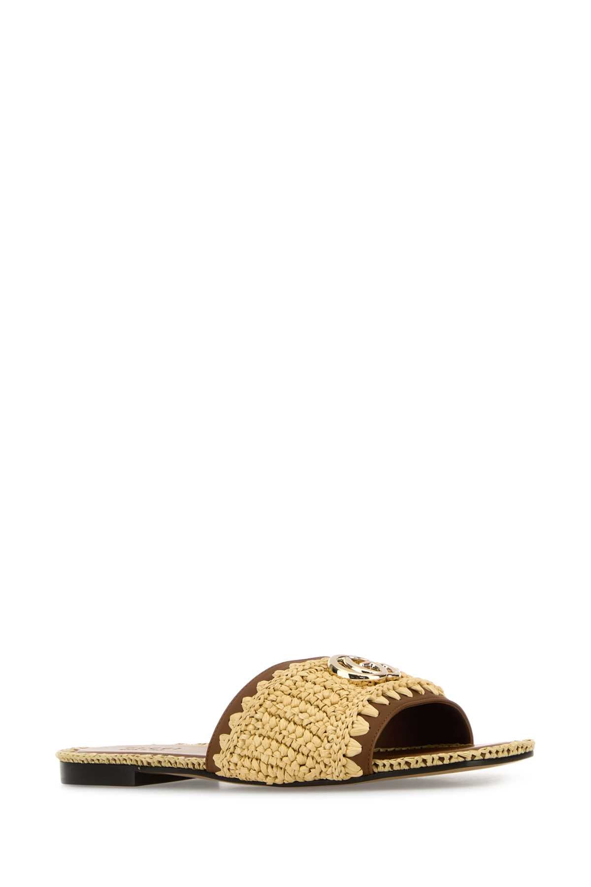 GUCCI Raffia Slippers for Women