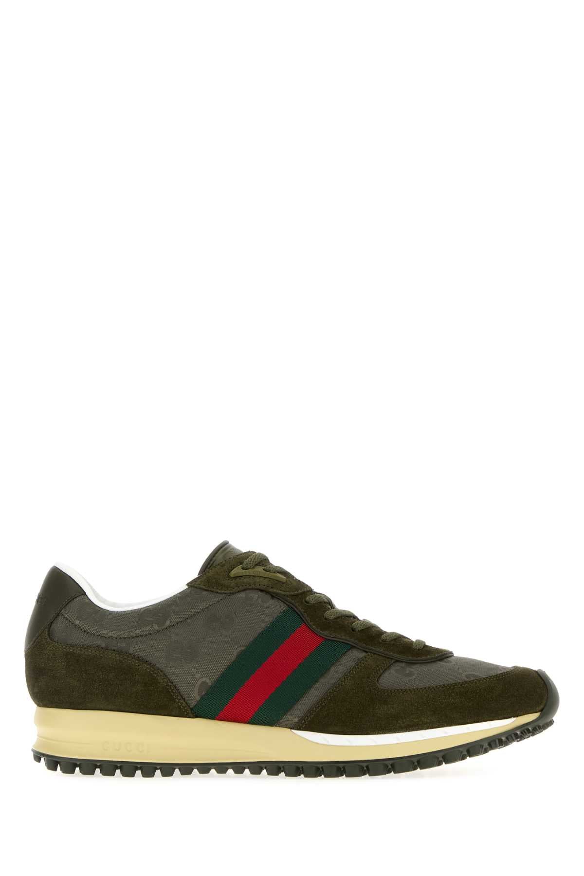 GUCCI Original GG Fabric and Suede Re-Motion Sneaker