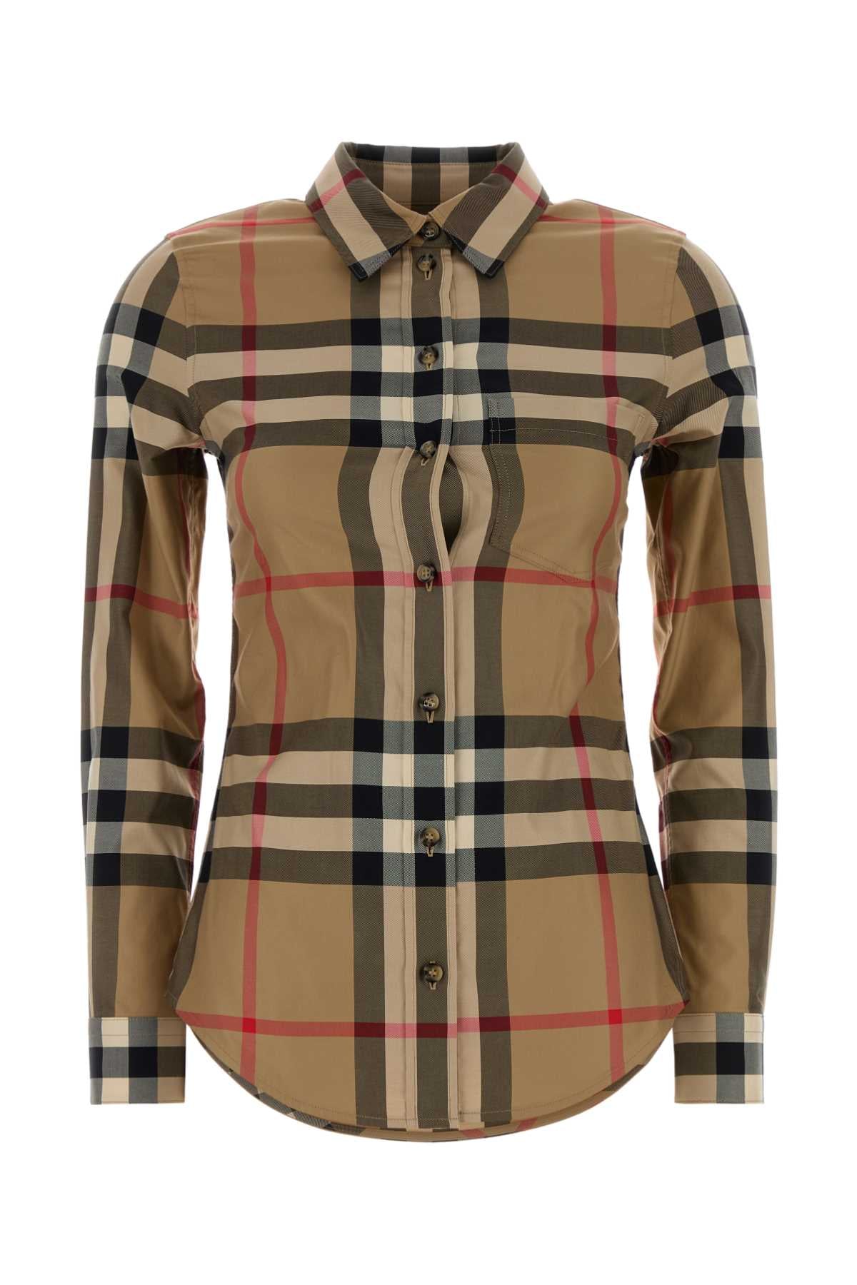 BURBERRY Embroidered Cotton Shirt for Women in Size Medium