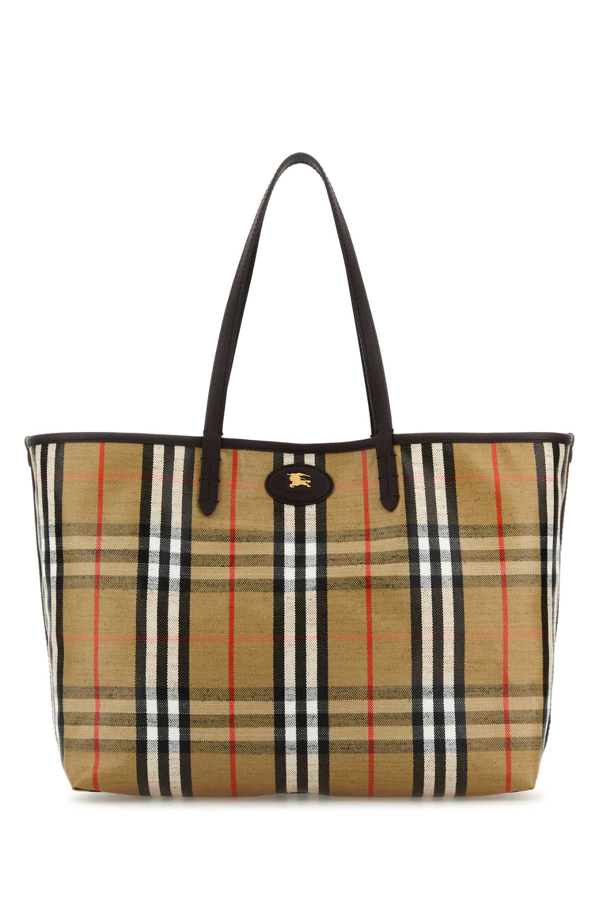 BURBERRY Printed Canvas Shopping Handbag - 38x28x16 cm