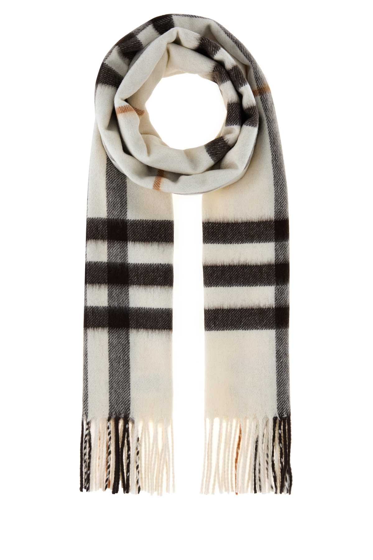 BURBERRY Embroidered Cashmere Scarf - 168 cm x 30 cm
