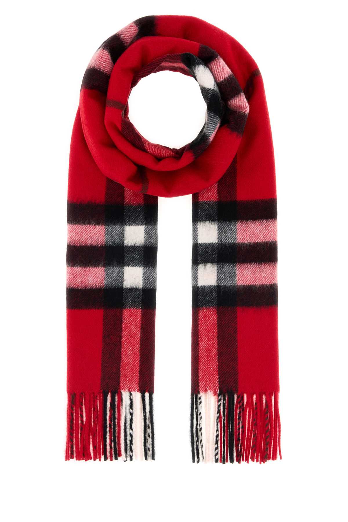 BURBERRY Embroidered Cashmere Scarf - 168 cm x 30 cm