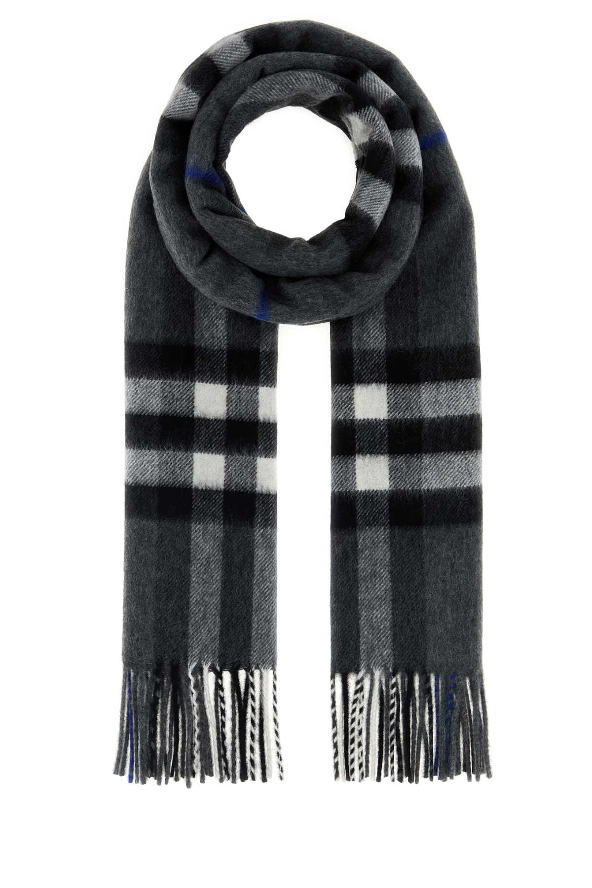 BURBERRY Embroidered Cashmere Scarf 168 cm x 30 cm