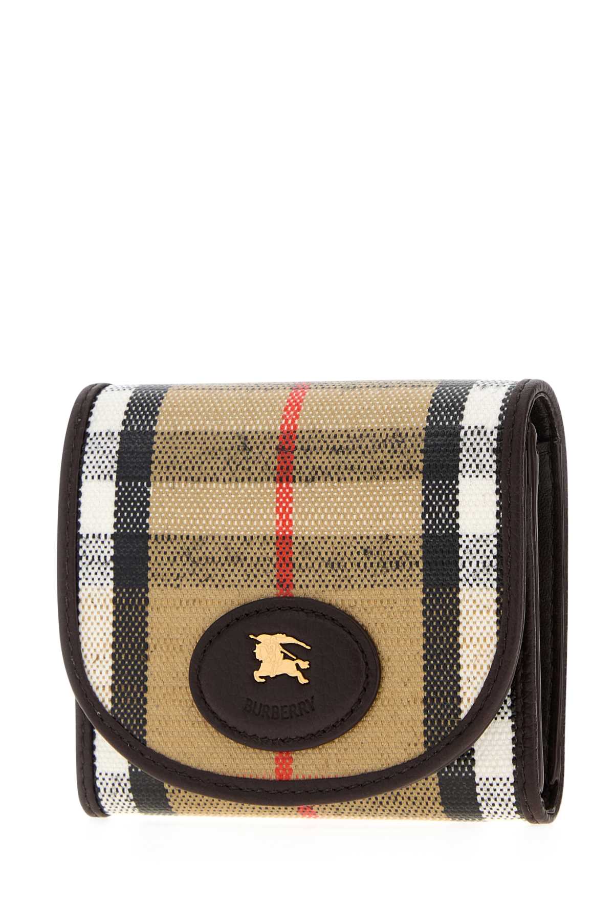 BURBERRY Mini Printed Canvas Wallet - 12 cm x 8 cm