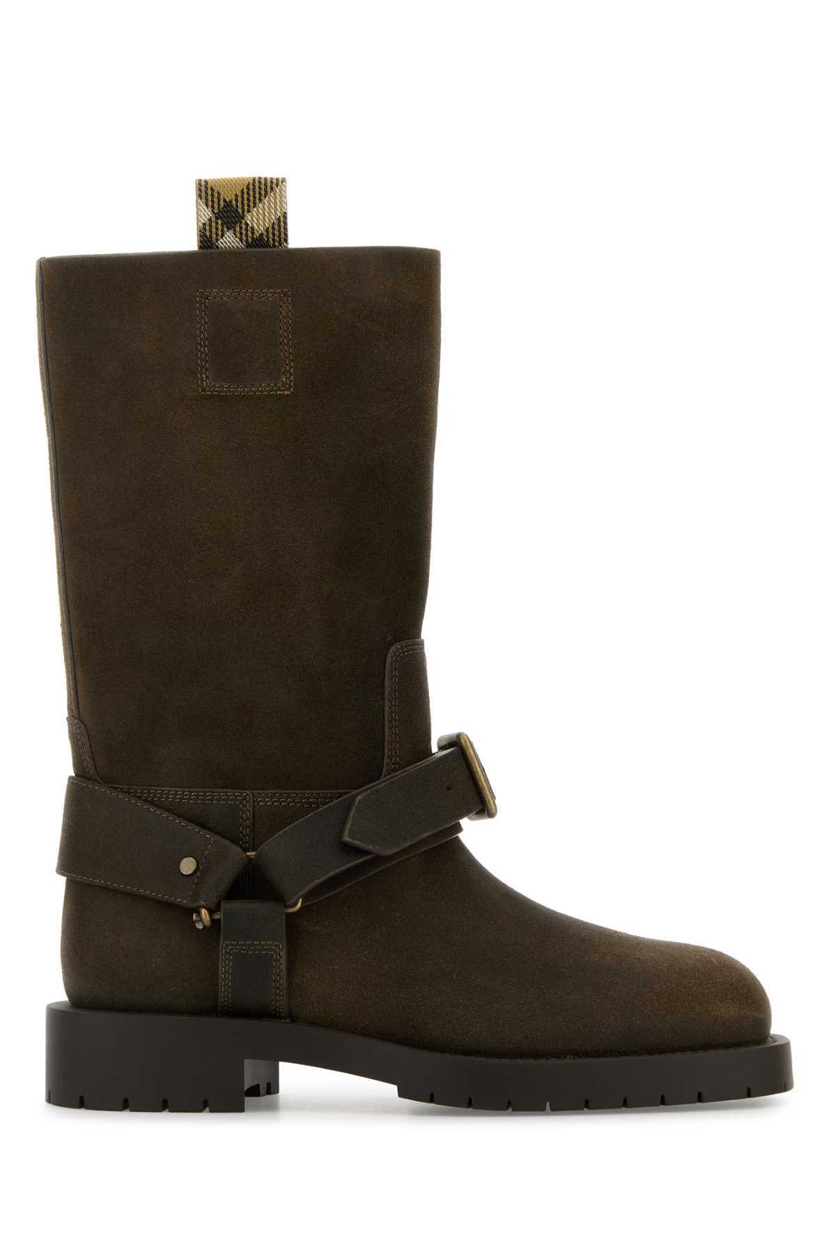 BURBERRY Suede Saddle Boots for Women