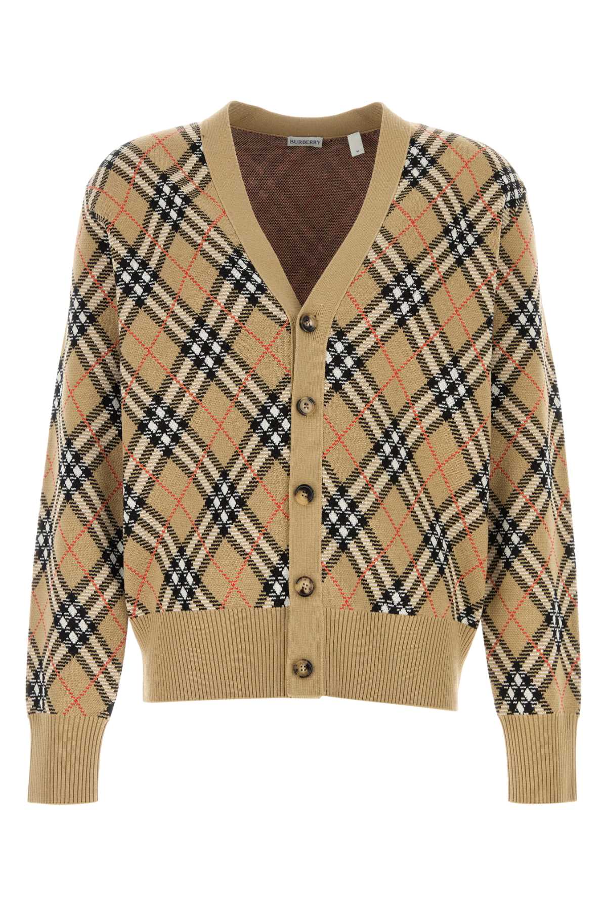 BURBERRY Embroidered Wool Blend Cardigan for Men