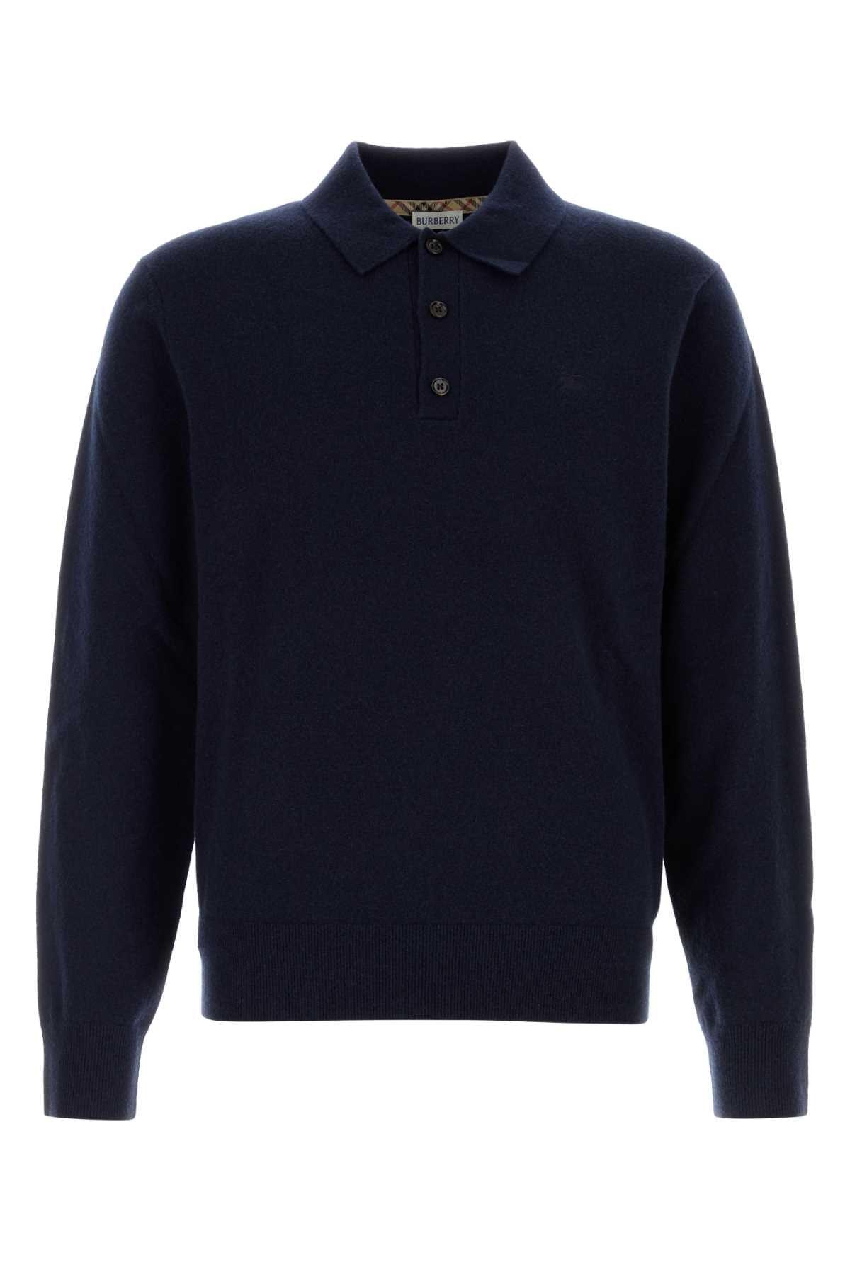 BURBERRY Cashmere Blend Polo Shirt for Men - Fall/Winter 2025